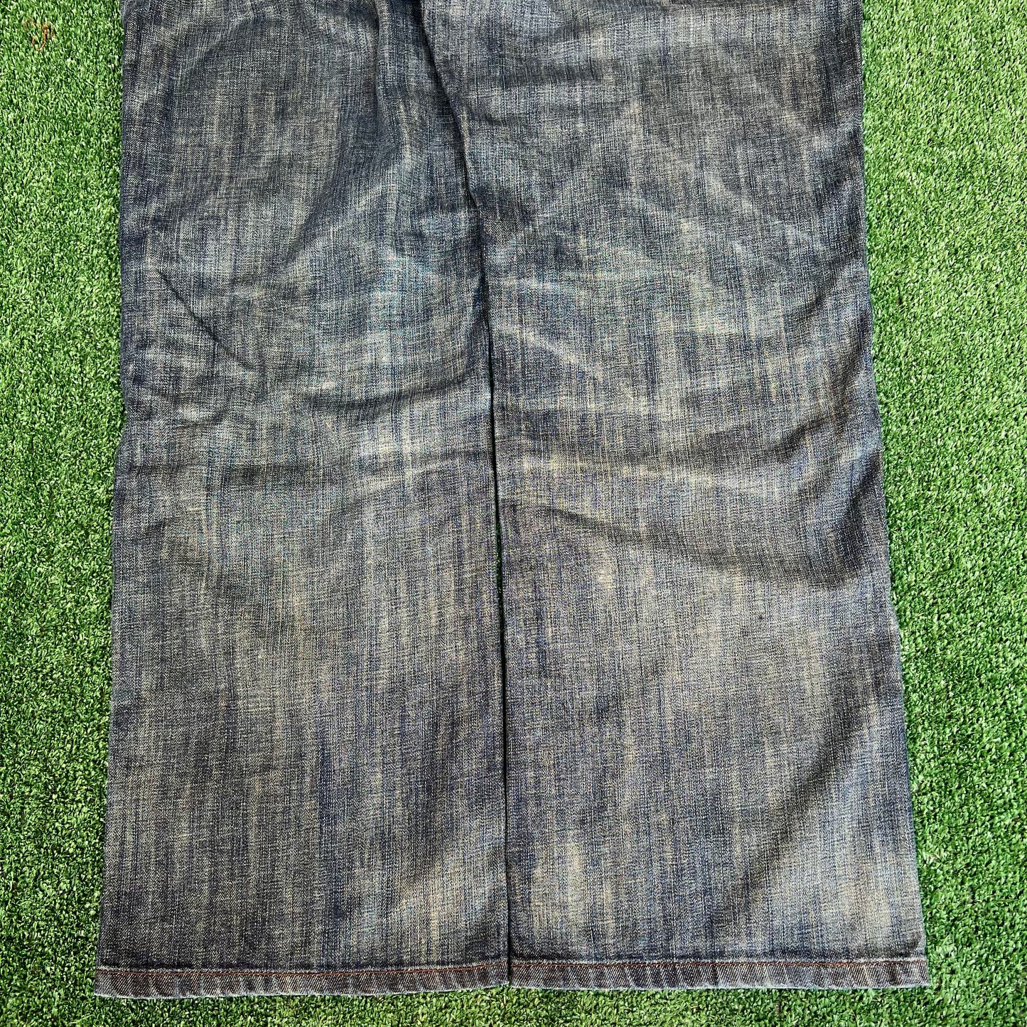 Vintage Y2K Men's Parish Wide-Leg Blue Jeans 42x32" 21" Opens Southpole Style