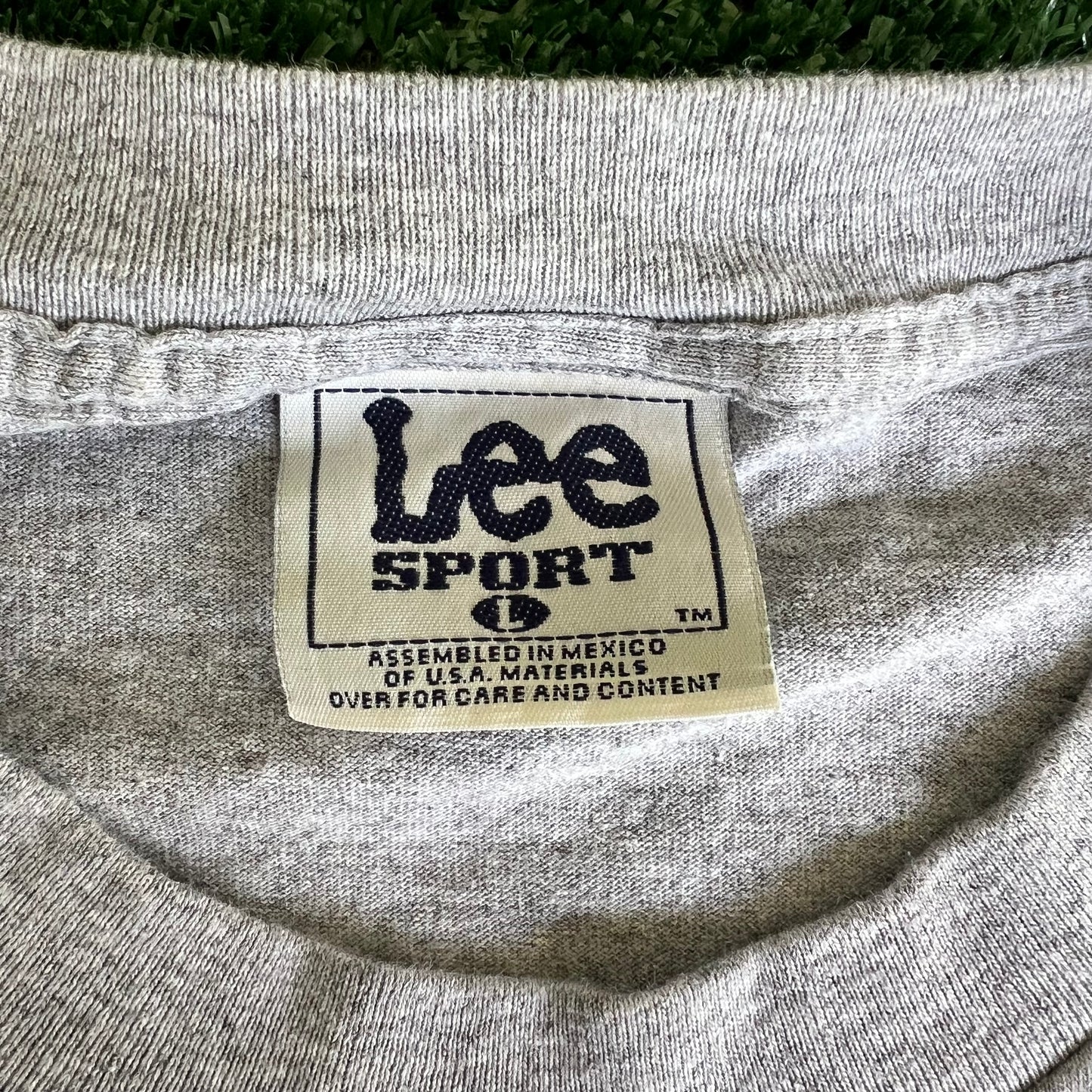 90s Lee Sport NFL Cleveland Browns Dawg Poung Embroidered Gray T-Shirt - Large