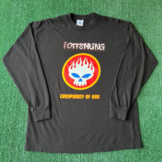 VTG 2000 The Offspring x Cypress Hill Conspiracy of One North American Tour Black Long Sleeve T-Shirt - XL