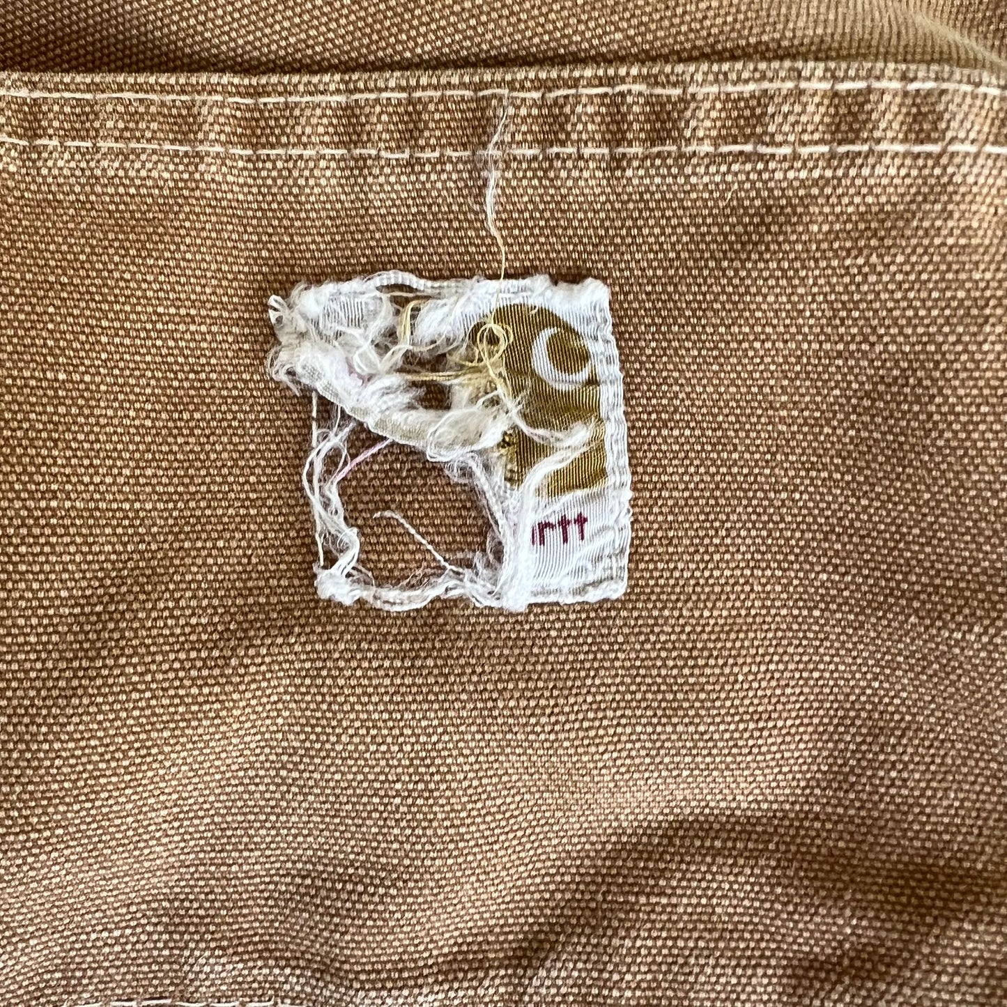 70s Carhartt Brown Canvas Red Lined Quilted Talon Zipper Pants - 32x27.5"