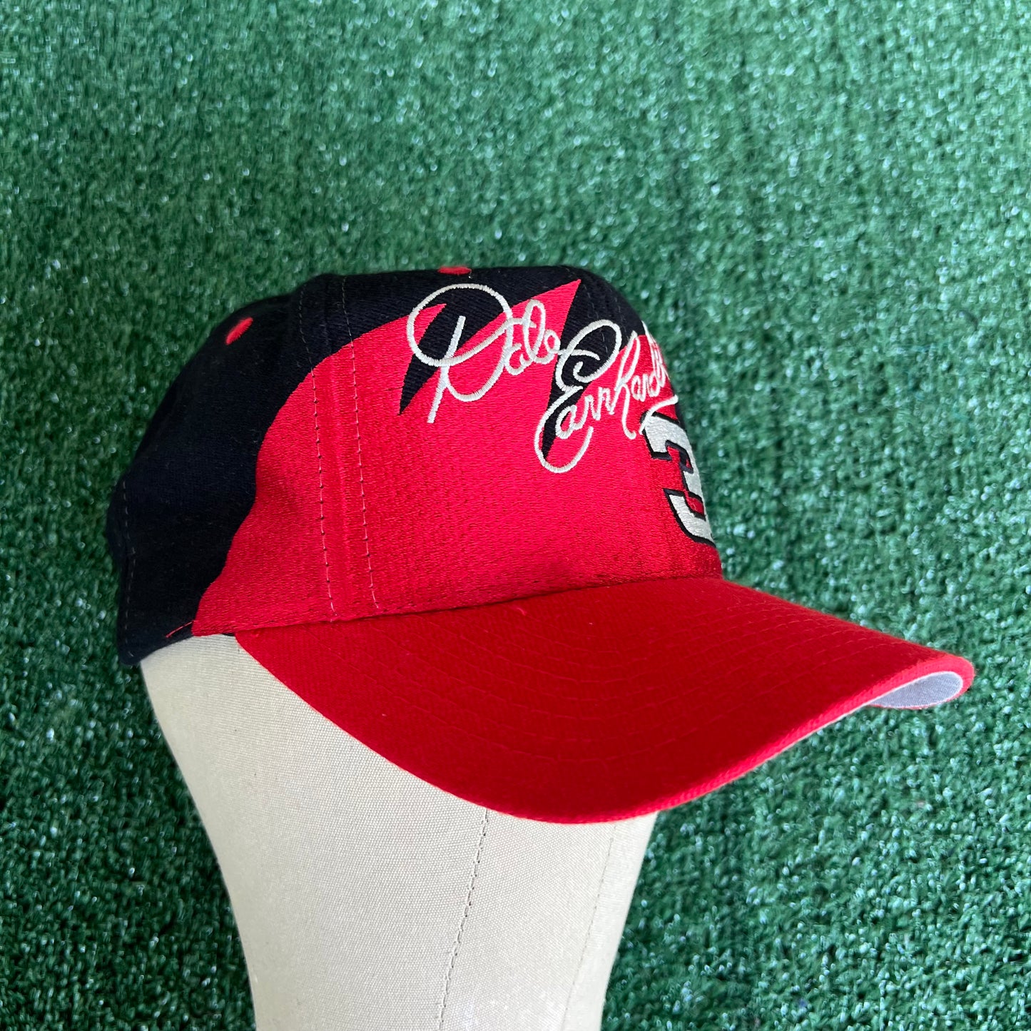 90s Logo Athletic Nascar Dale Earnhardt Sr. Black Dome Sharktooth Snapback Hat