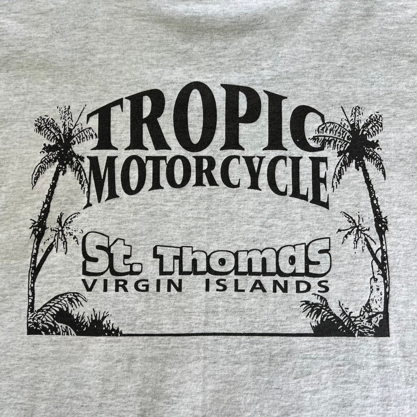 90s Harley-Davidson Motorcycles Virgin Islands Light Gray T-Shirt - XL