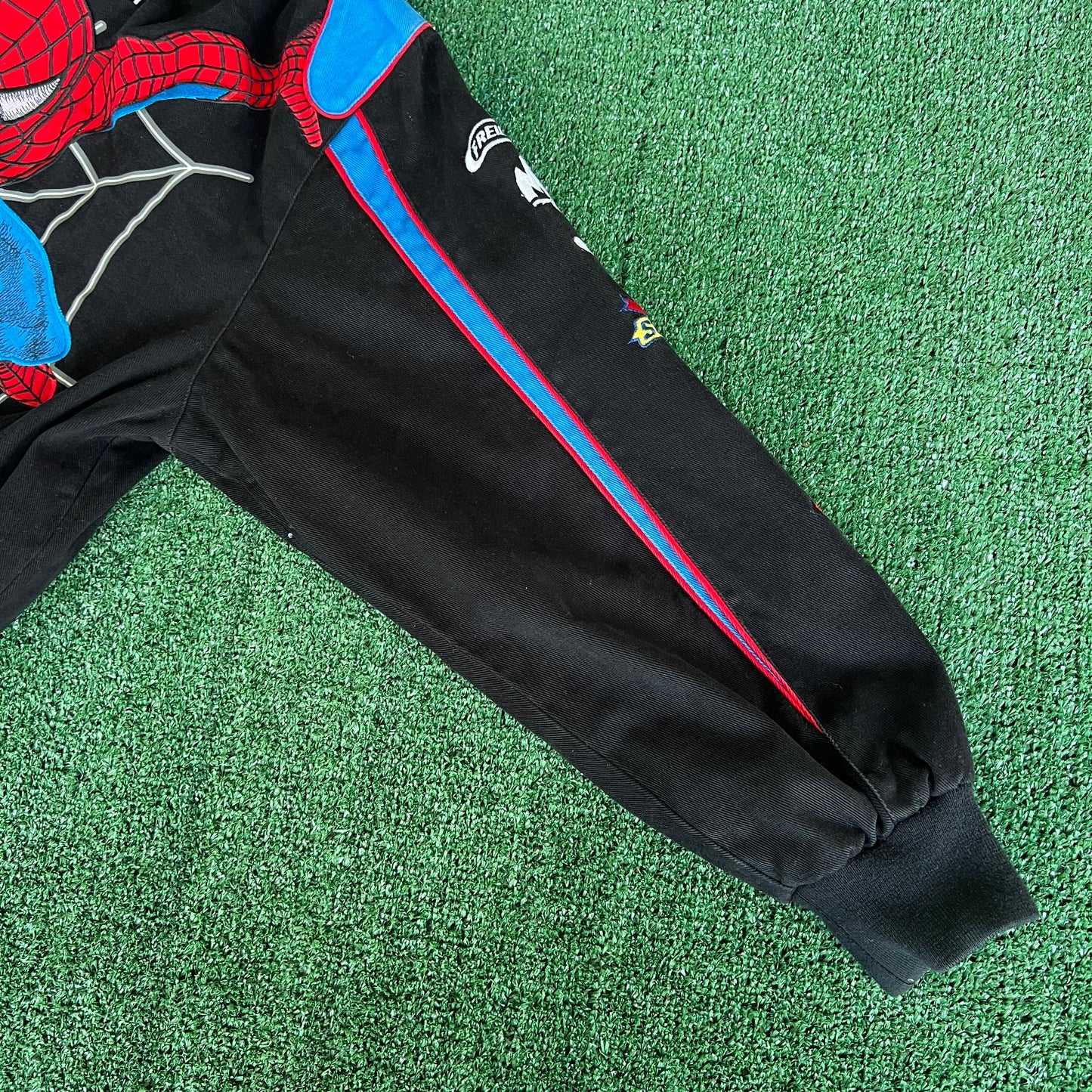 2007 Nascar Bobby Labonte #43 Spider-Man 3 Movie Promo Black Jacket - Large