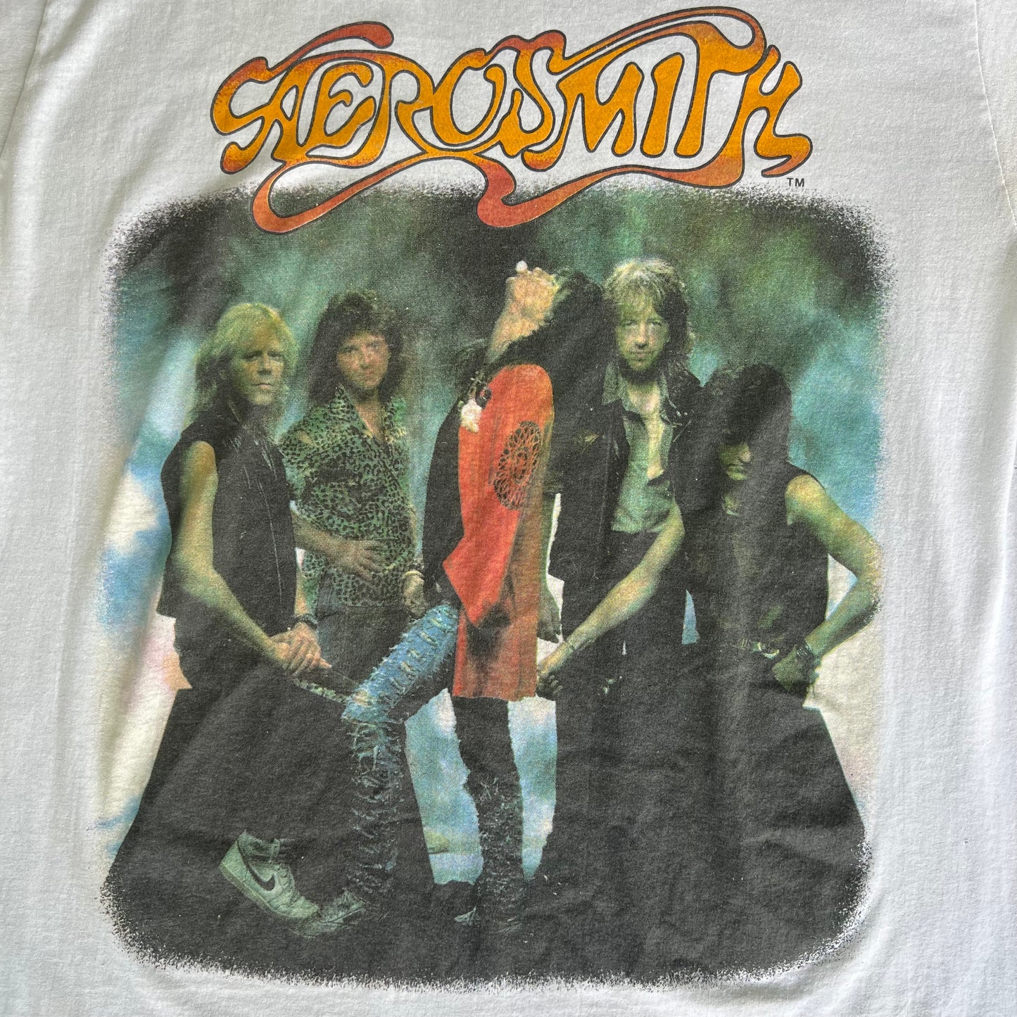80s Aerosmith Rock Band "Walk This Way" White T-Shirt - Large