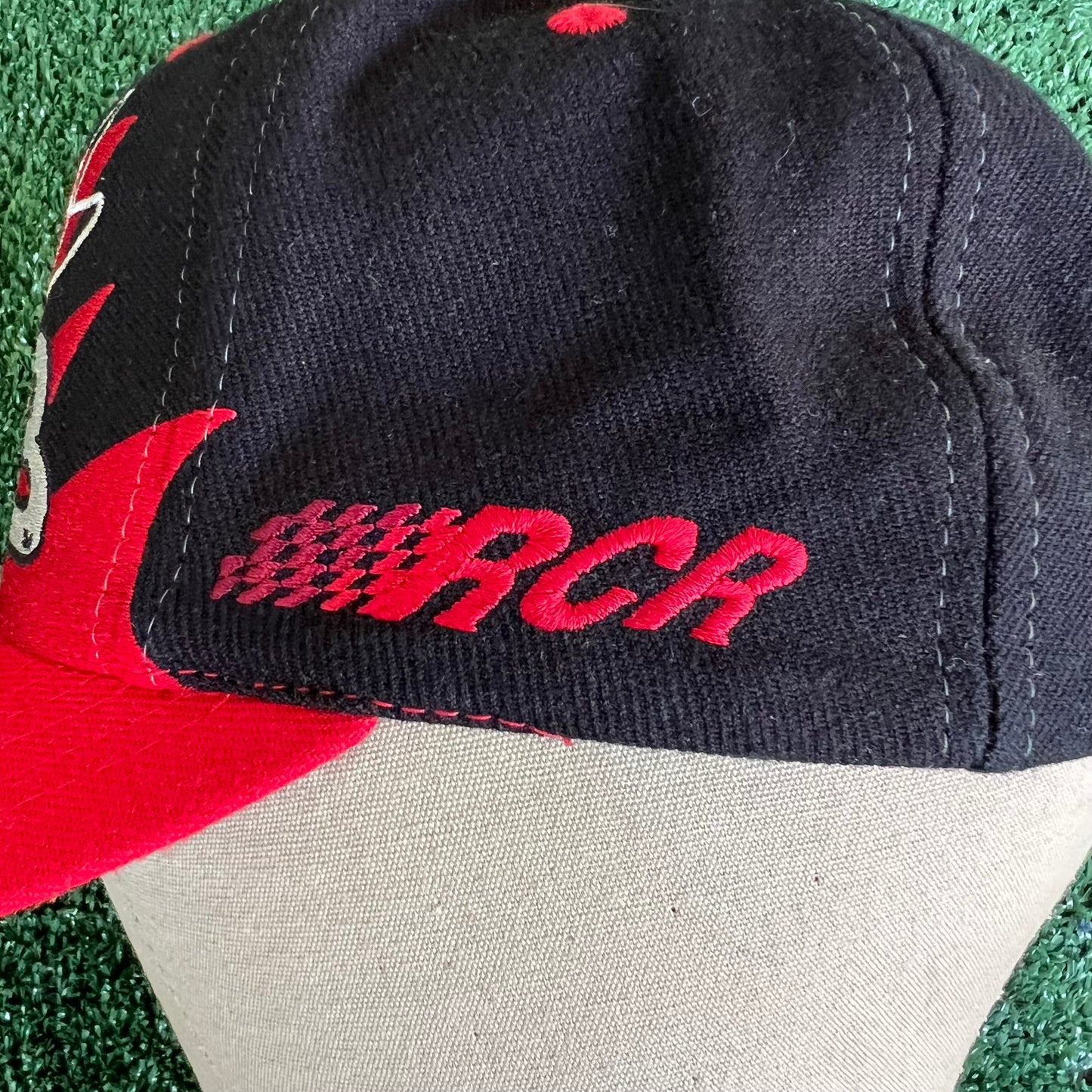 90s Logo Athletic Nascar Dale Earnhardt Sr. Black Dome Sharktooth Snapback Hat