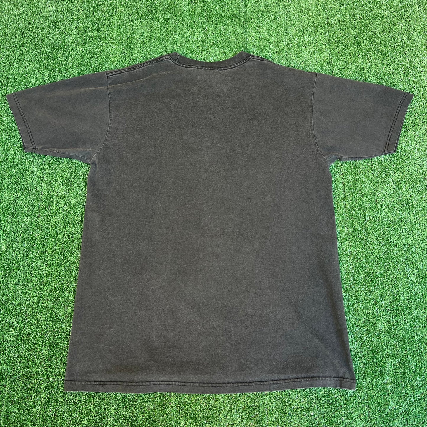 VTG Y2K 2000 Wheels of Steel English Heavy Metal Band Faded Black T-Shirt - Large