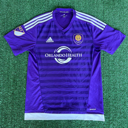 2015 Adidas MLS Orlando City SC Home Purple Soccer Jeresy - Medium