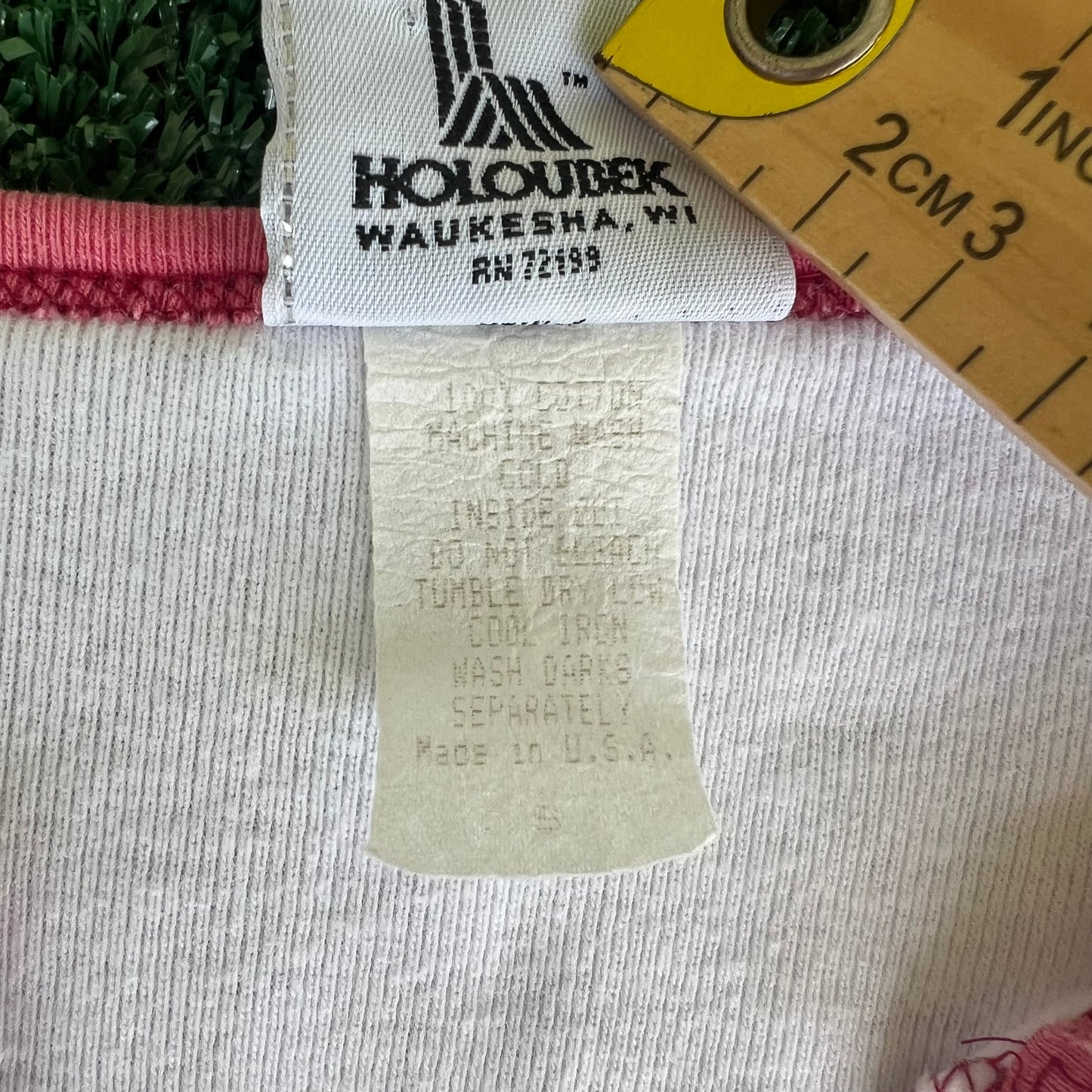 Women's Y2K Harley Davidson V-Neck White Dark Red Long Sleeve Shirt - Small
