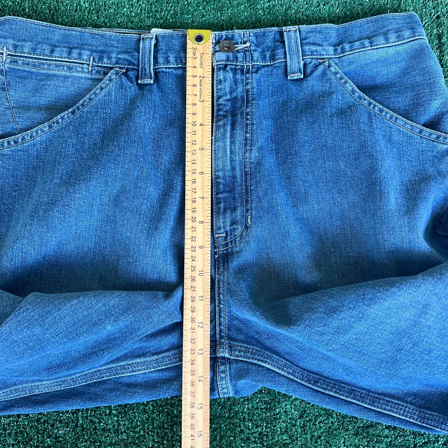 90s Y2K GAP Worker Baggy Wide-Leg Blue Jeans - 37x32" 20.5" Openings