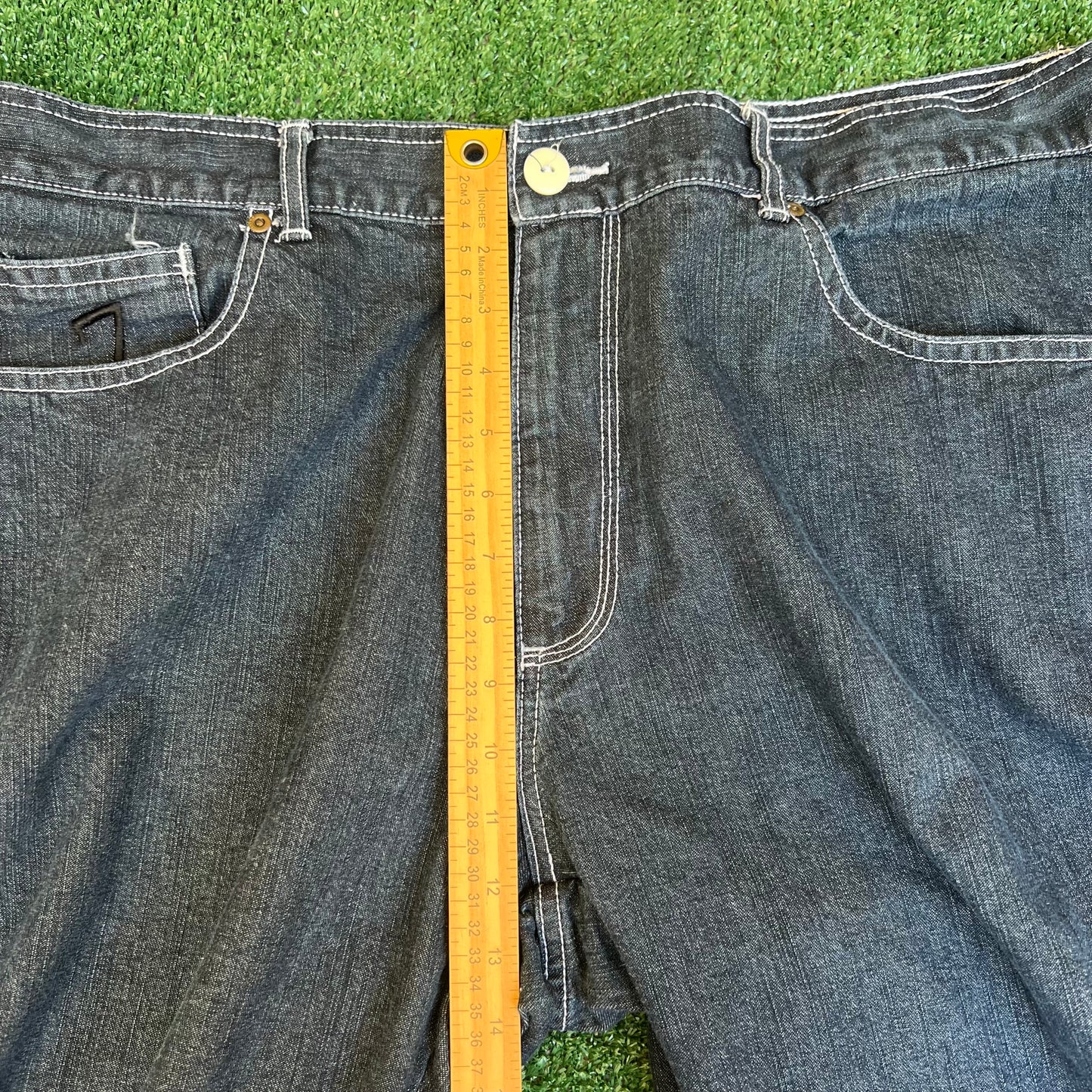 VTG Y2K Willie Esco Baggy Wide-Leg Blue Jeans 42x34" 20" Opens Southpole Style