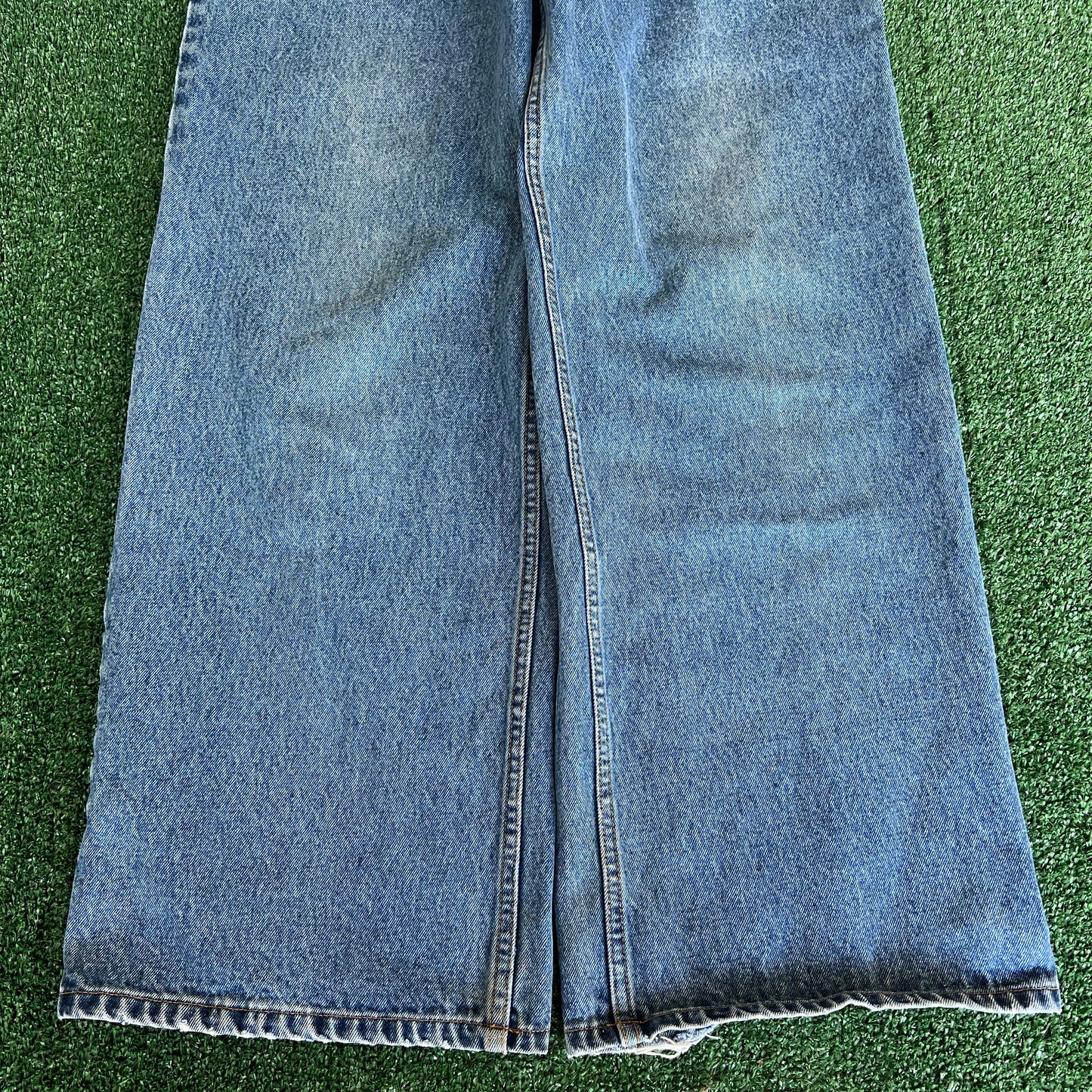 90s Y2K Bullhead Pipes Wide-Leg Blue Jeans - 32x29" 23" Opens