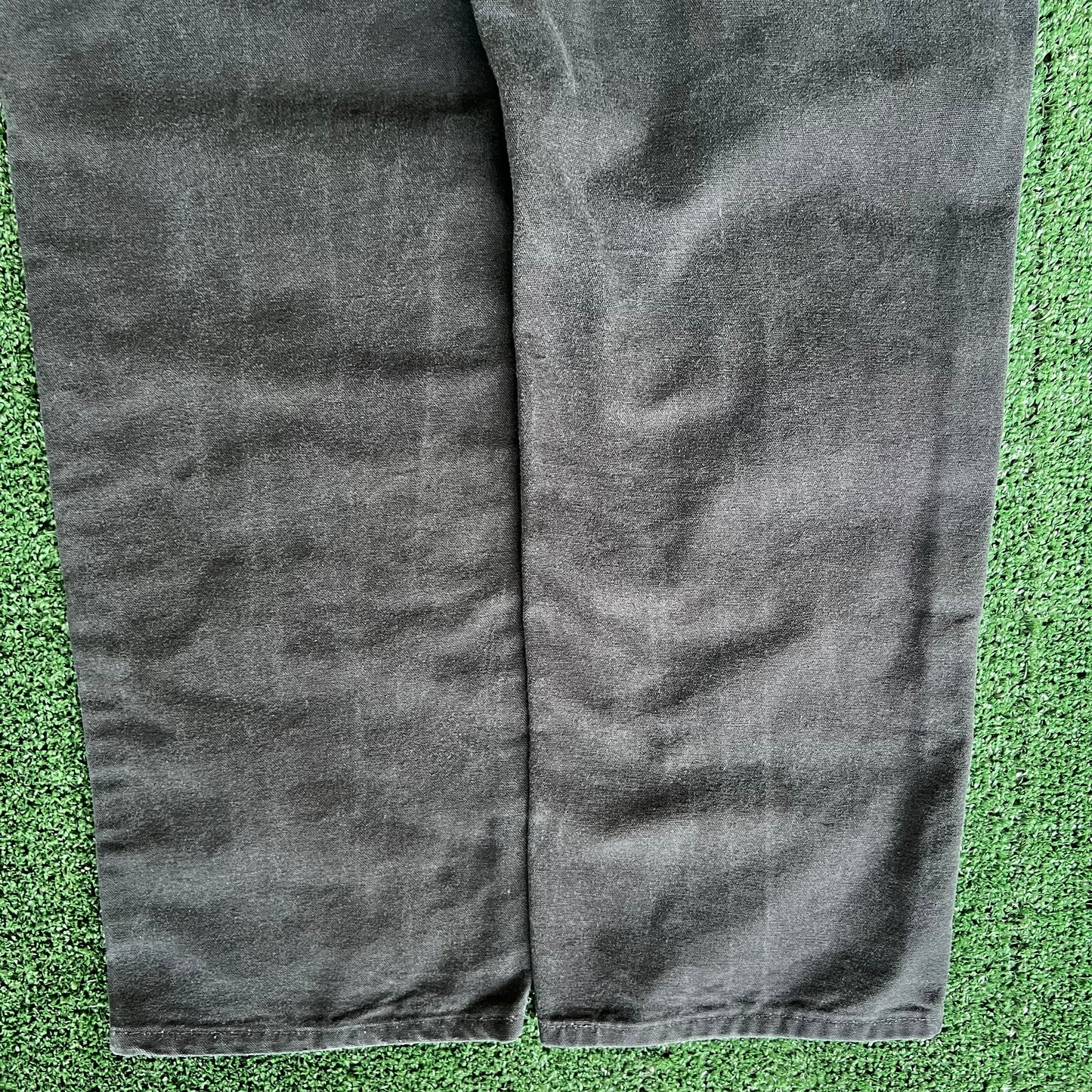 Y2K Carhartt Double Knee Carpenter Faded Black Pants - 33x29.5"