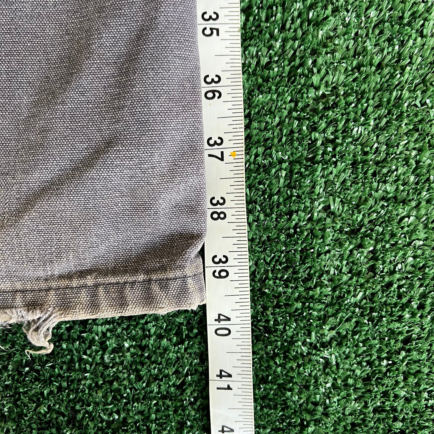 Y2K Carhartt B11 PTB Faded Gray Baggy Carpenter Canvas Pants - 33x29 18" Openings