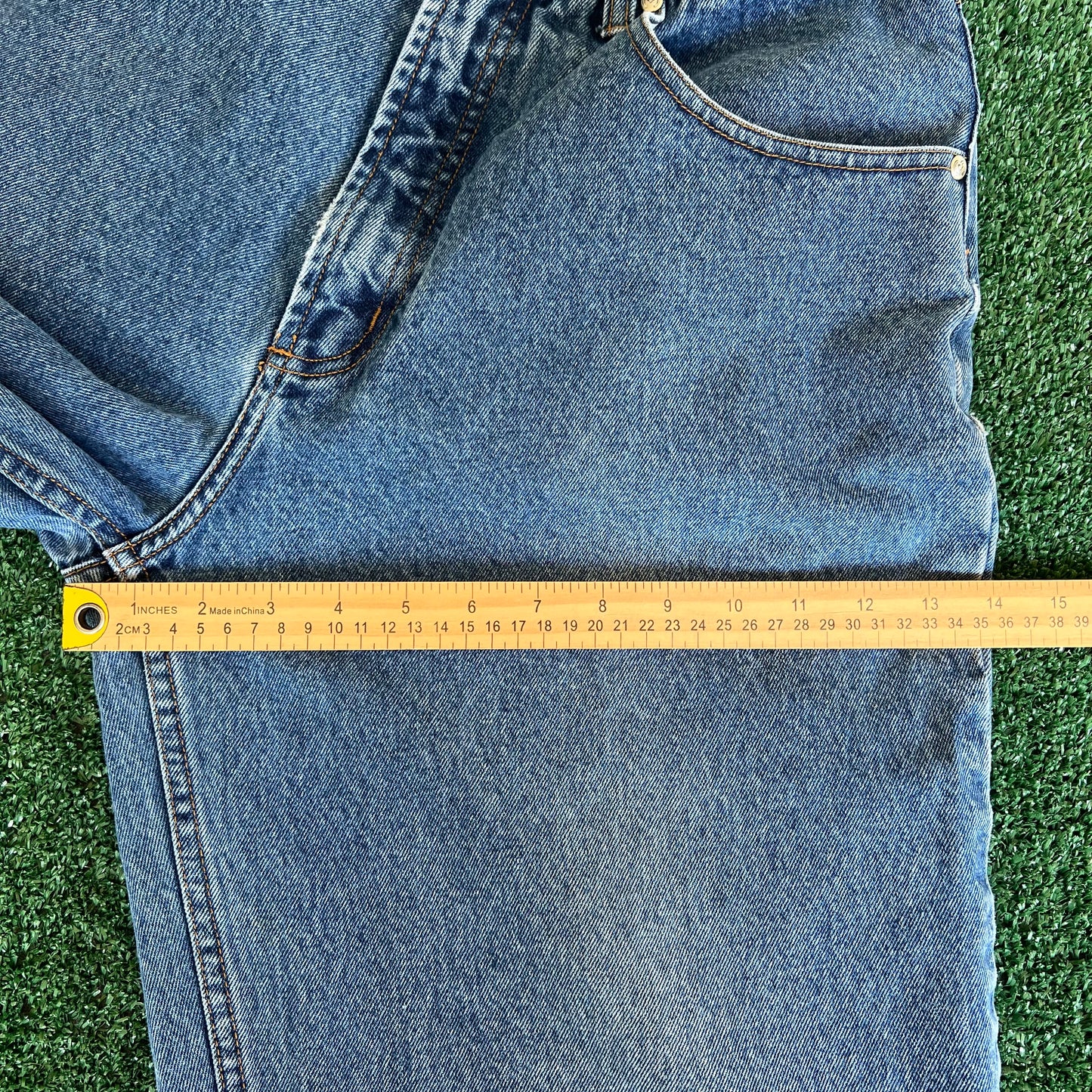 90s Y2K Bullhead Pipes Wide-Leg Blue Jeans - 32x29" 23" Opens