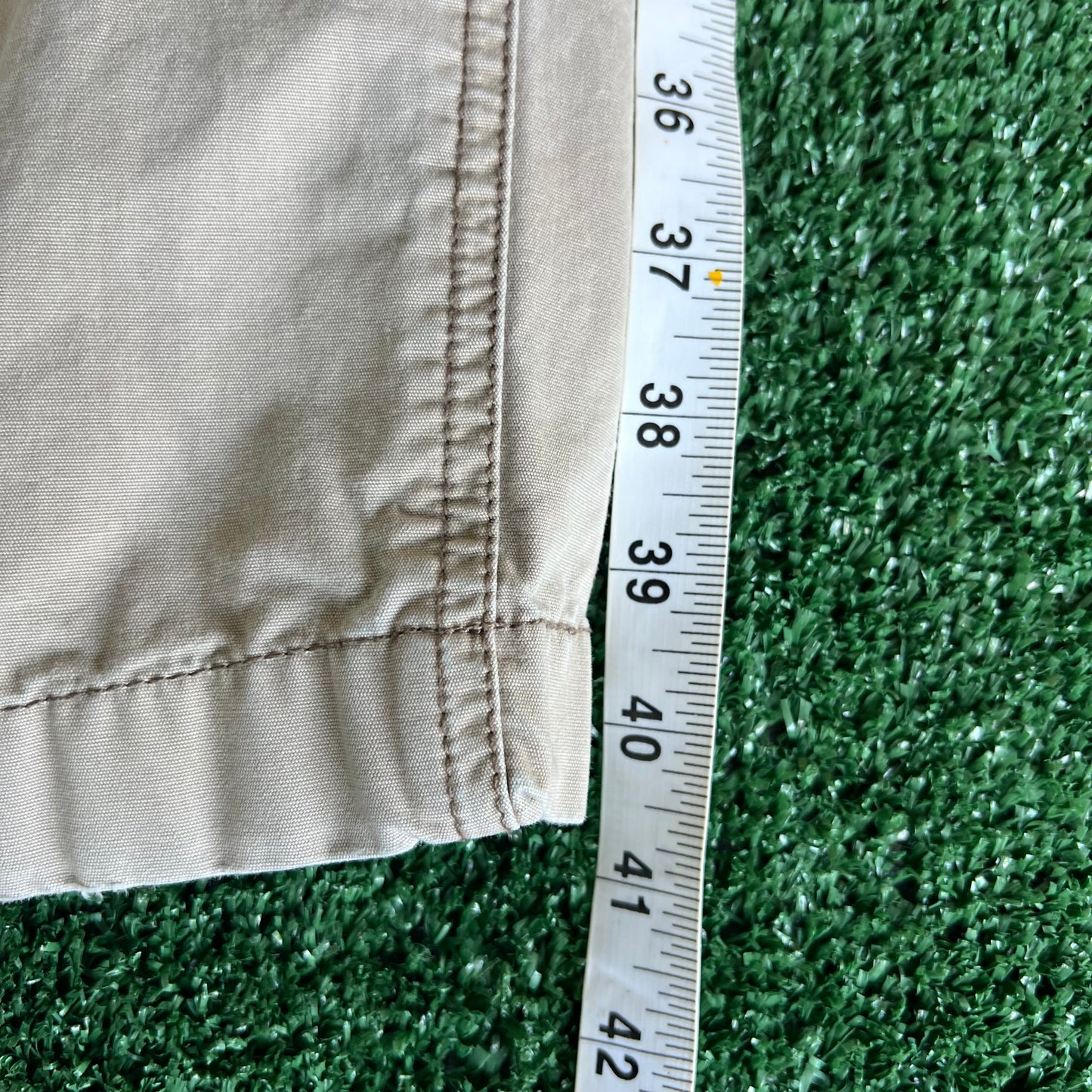 Y2K Old Navy Cargo Khaki Cargo Canvas Pants - 41x28.75" 23" Openings