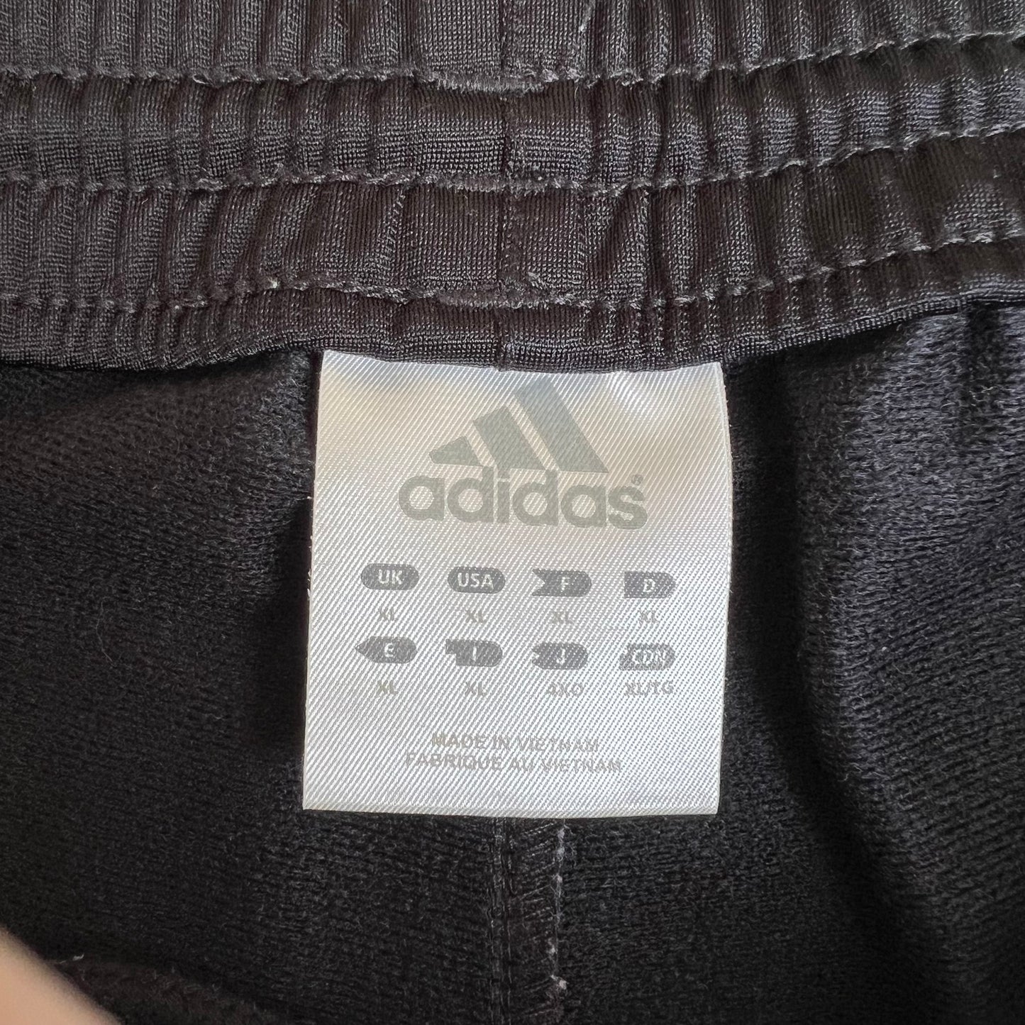Vintage Y2K Men's Adidas Black Blue Baggy Track Pants - XL 35x32.5" 19" Openings