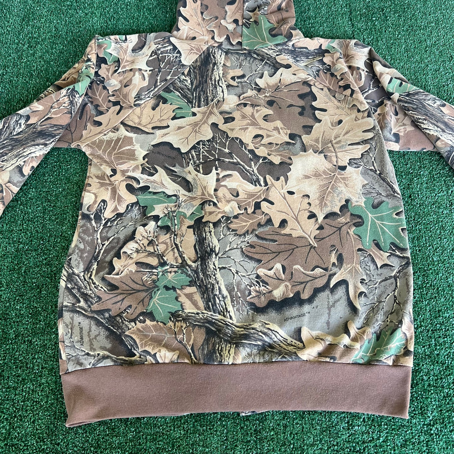 90s Cabela's Realtree Camouflage Full Zip Hoodie USA Made - Large  23x27"