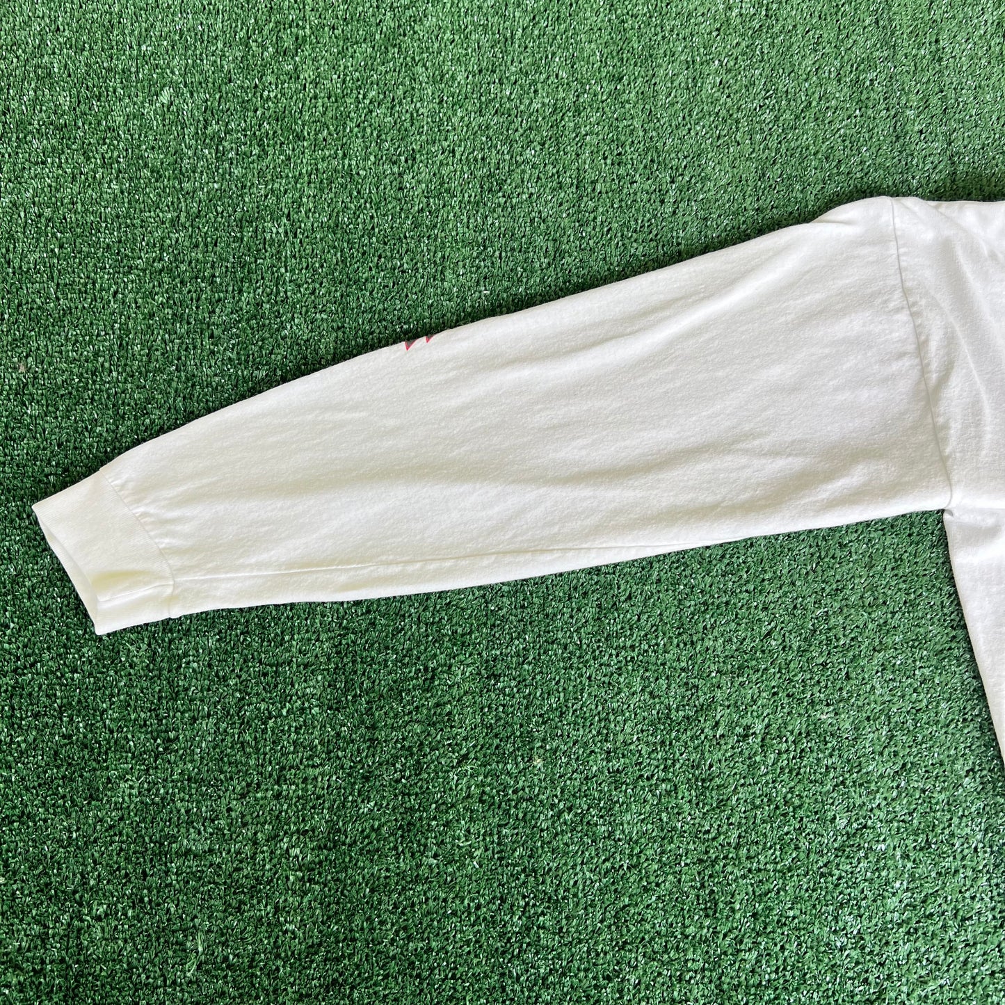 90s Quicksilver Dragon Spellout White Long Sleeve Shirt - Large
