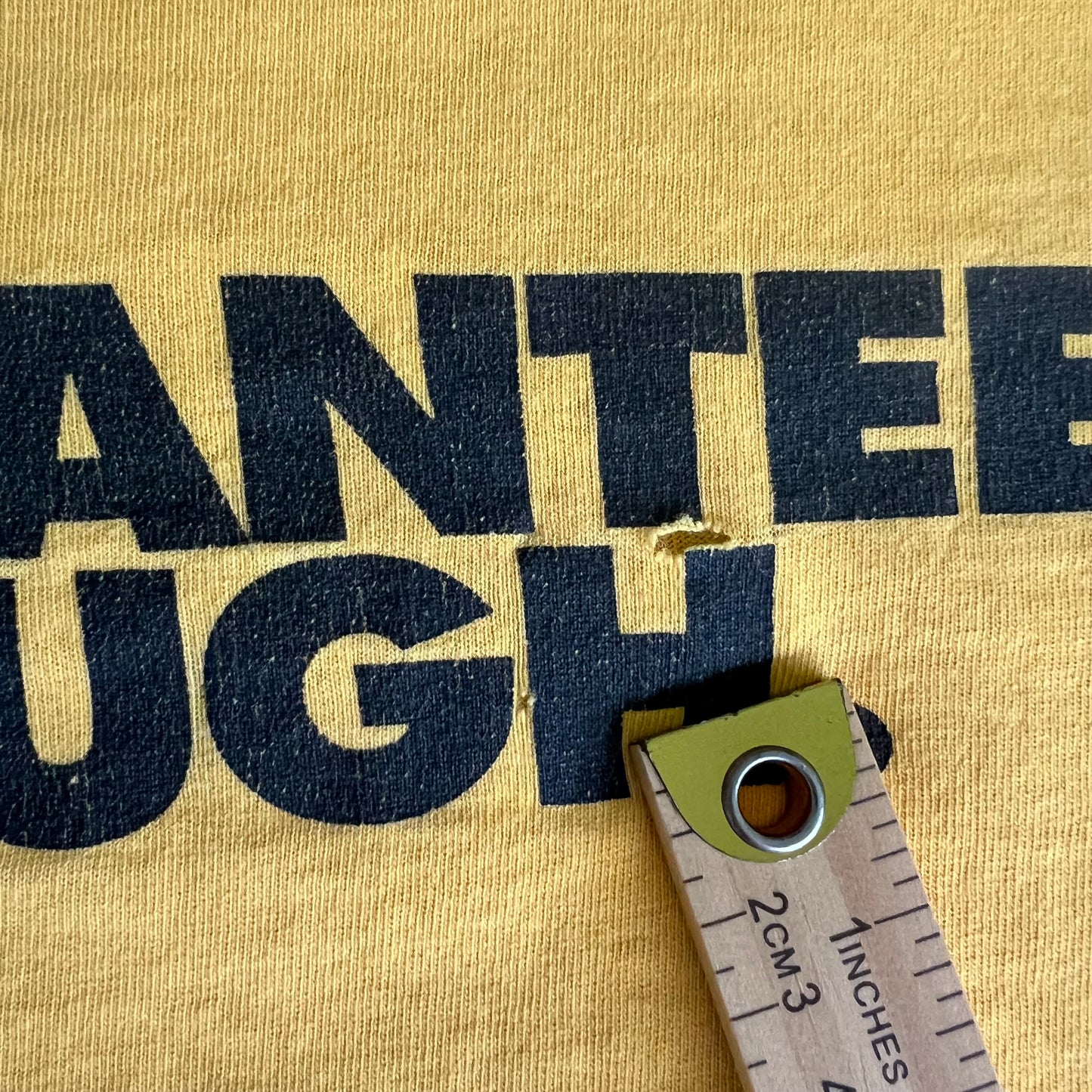 90s DeWalt Tools Yellow Distressed Single Stitch T-Shirt - Large
