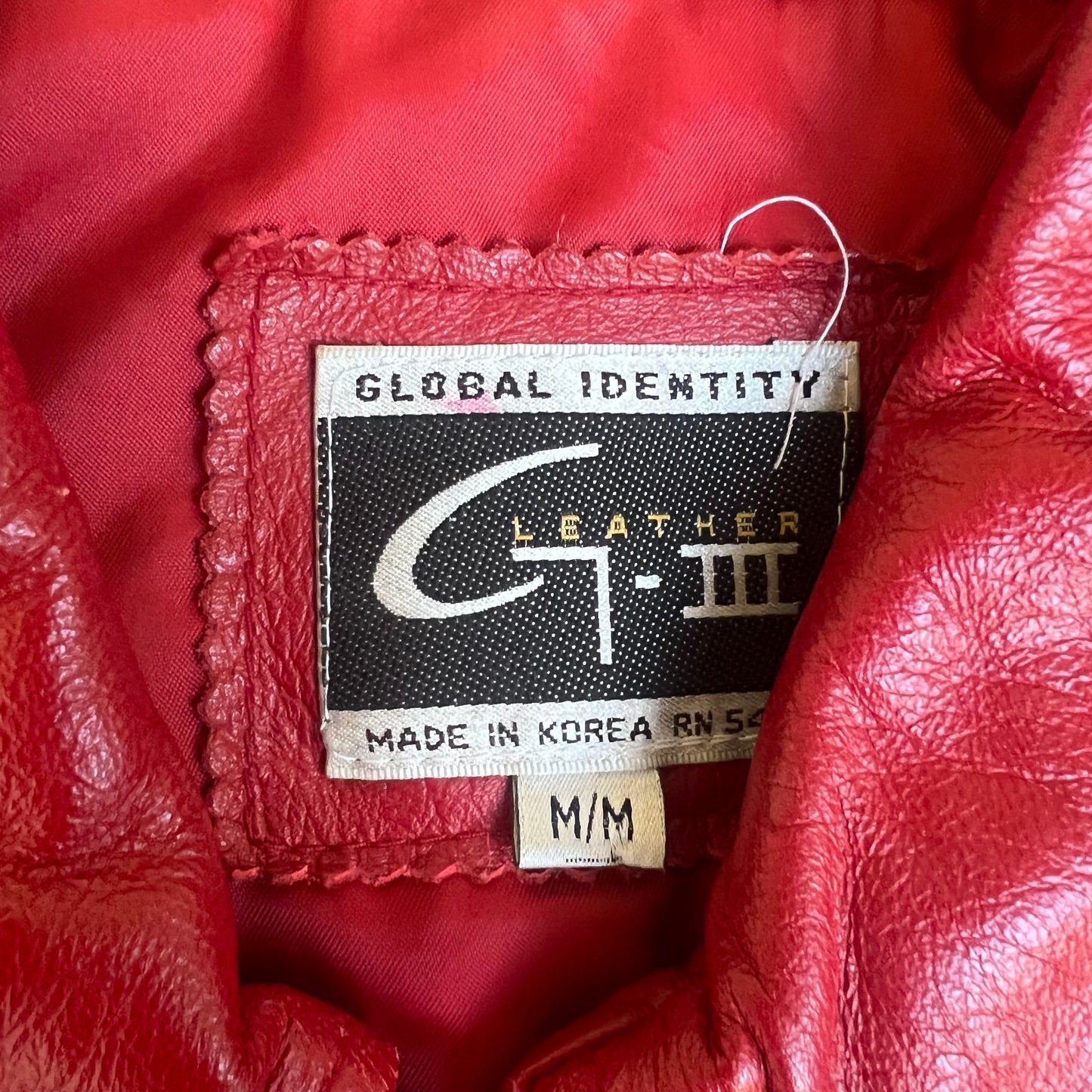 Vintage 80s Men's G-III G3 Michael Jackson Red Leather Bomber Jacket Medium