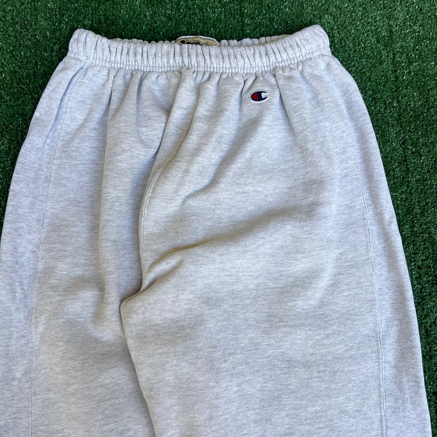 Vintage 90s Y2K Champion Reverse Weave Blank Gray Jogger Sweatpants - XL 26x28.5"