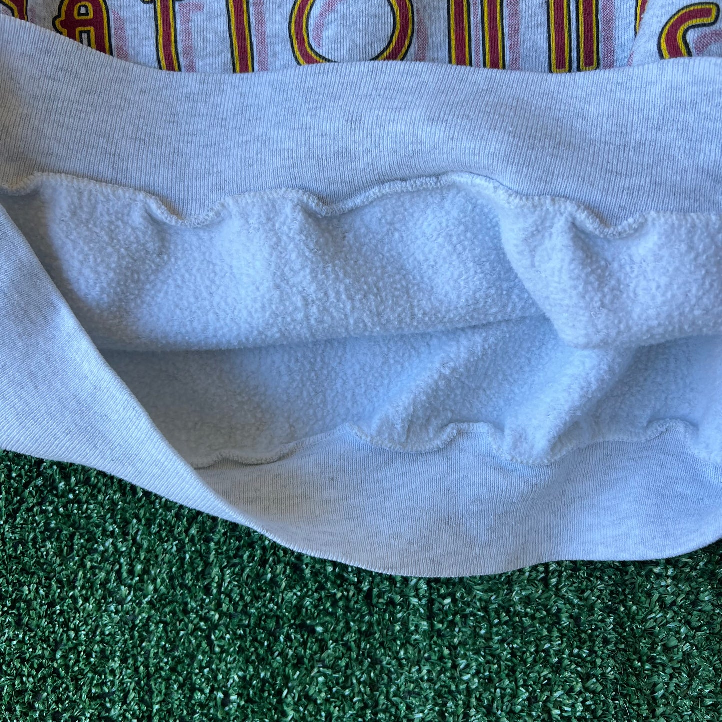1993 Men's Florida State Seminoles FSU Gray Sweatshirt - Large 23x25.5"