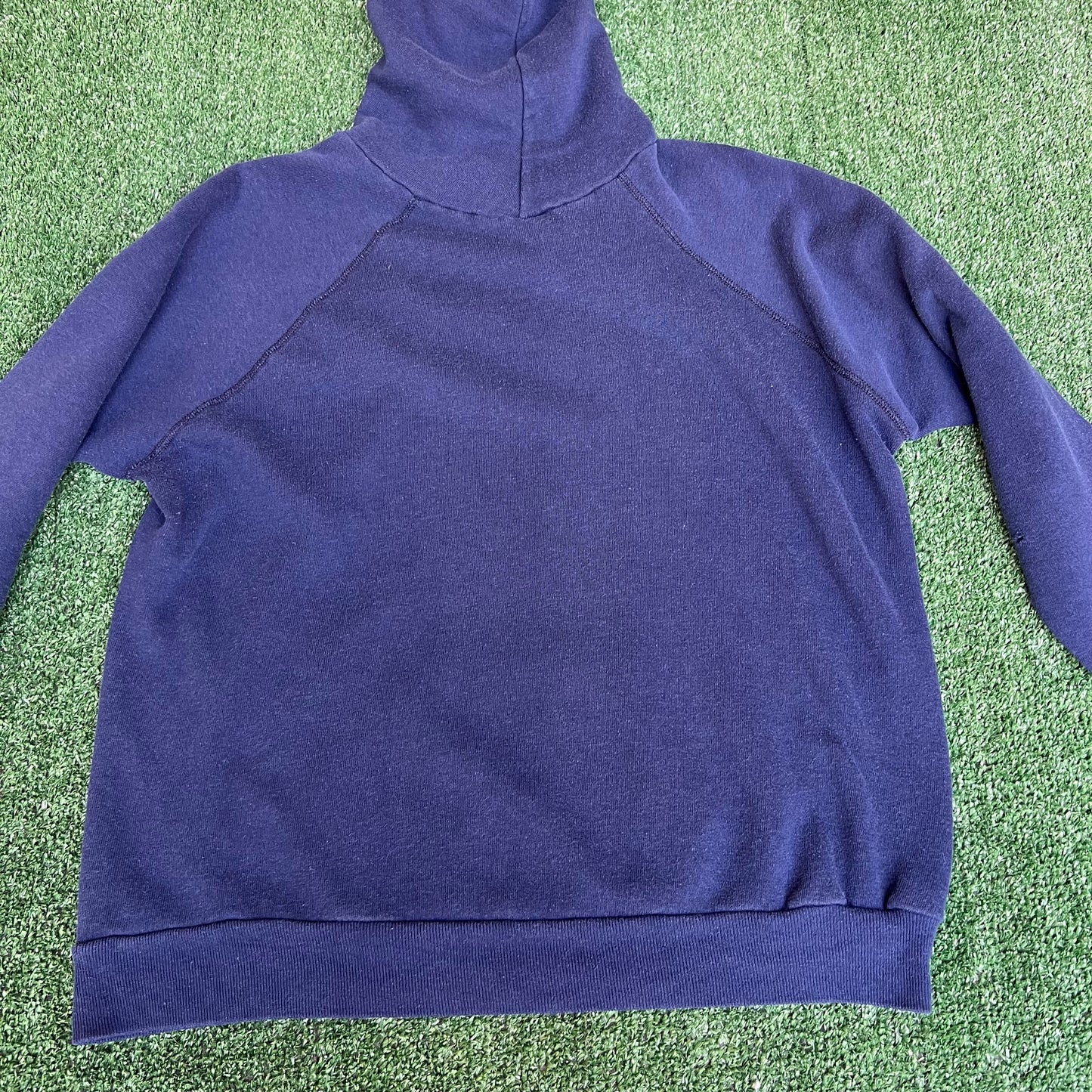 Vintage 70s 80s Auburn Tigers Navy Blue Boxy Raglan Cut Hoodie Medium 23x25"