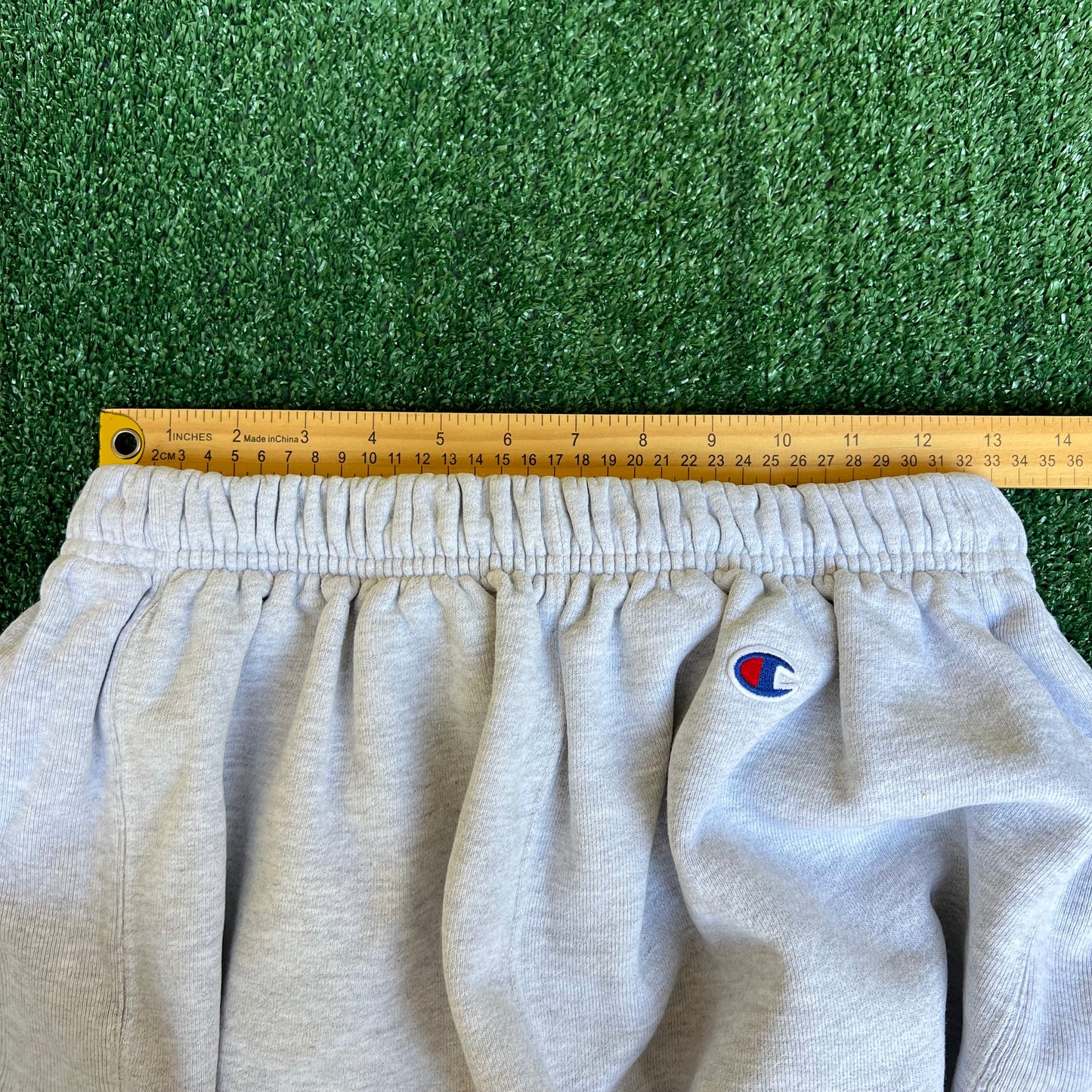 Vintage 90s Y2K Champion Reverse Weave Blank Gray Jogger Sweatpants - XL 26x28.5"