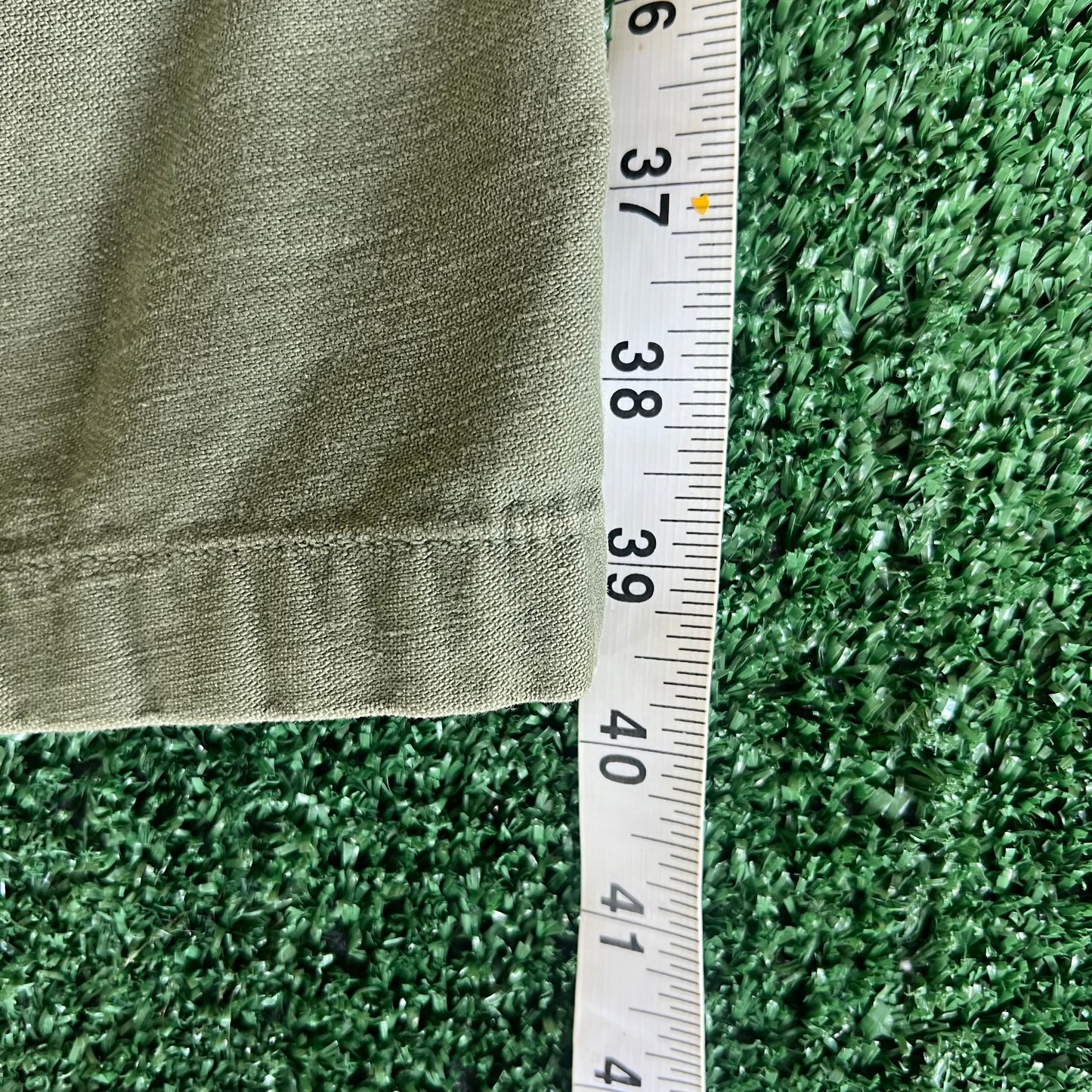 70s Vietnam War OG-107 Type 1 Zipper Fly Baggy Straight Green Pants - 33x28" 18.5" Openings