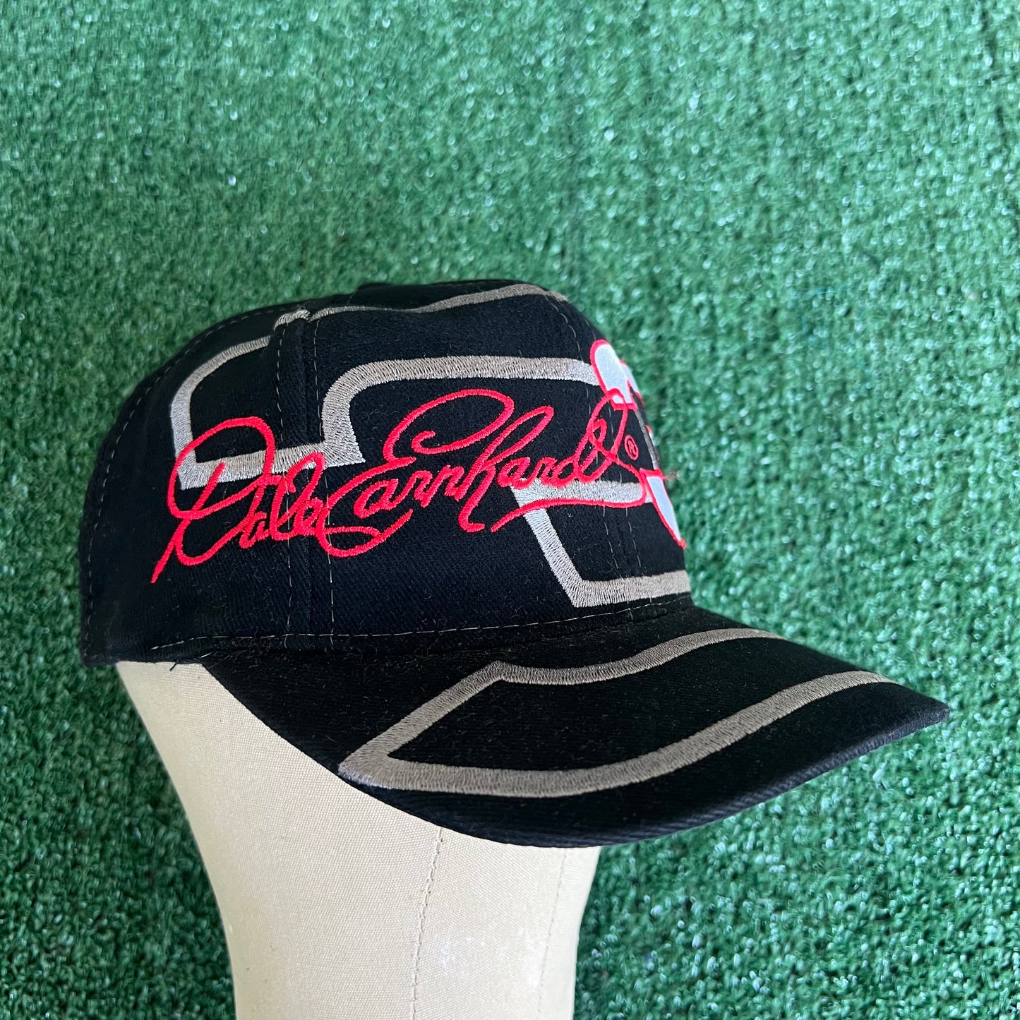 90s Chase Authentics Nascar Dale Earnhardt Sr. Big Logo #3 Black Snapback Hat