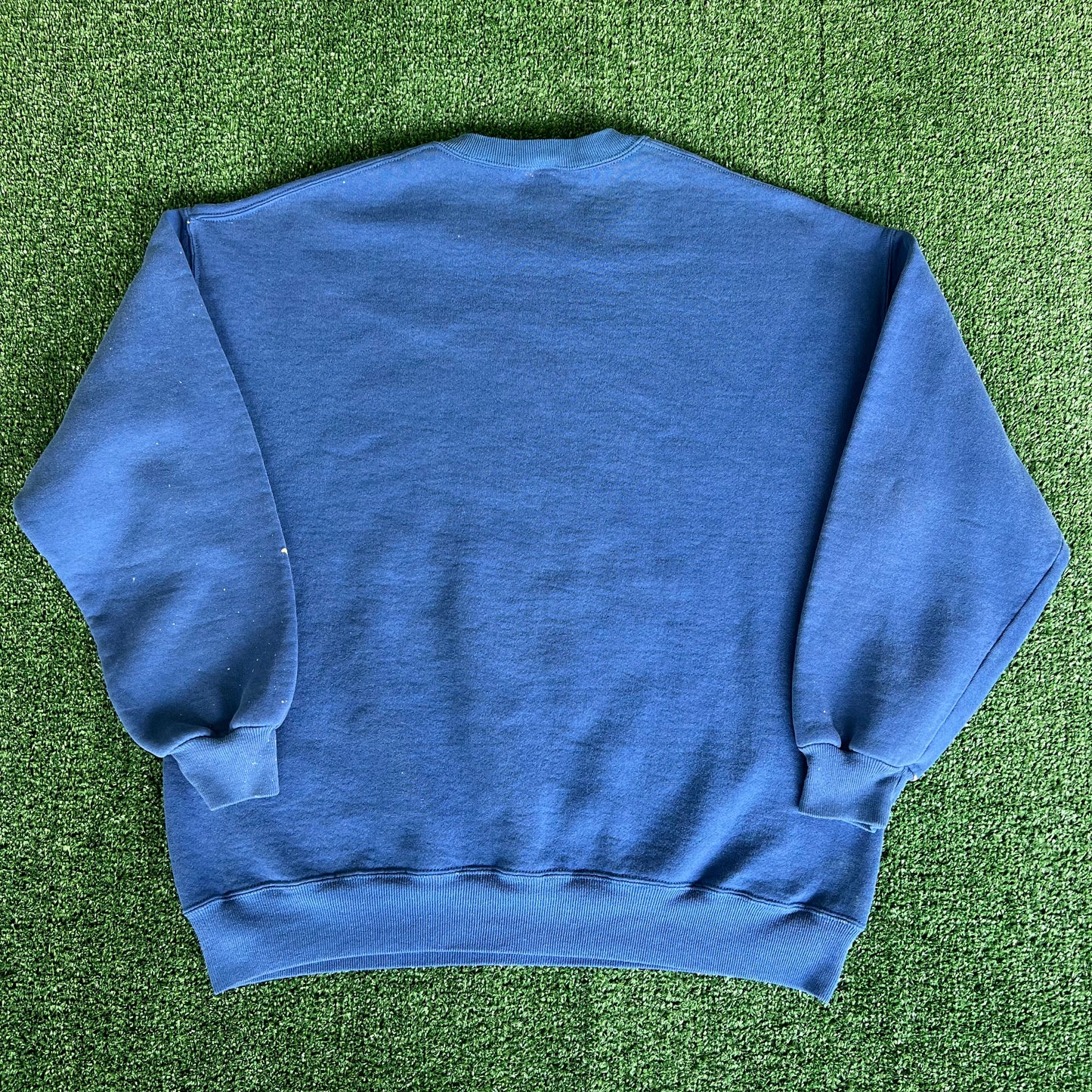 80s NHL New York Islanders Blue Paint Splatter Sweatshirt - Large