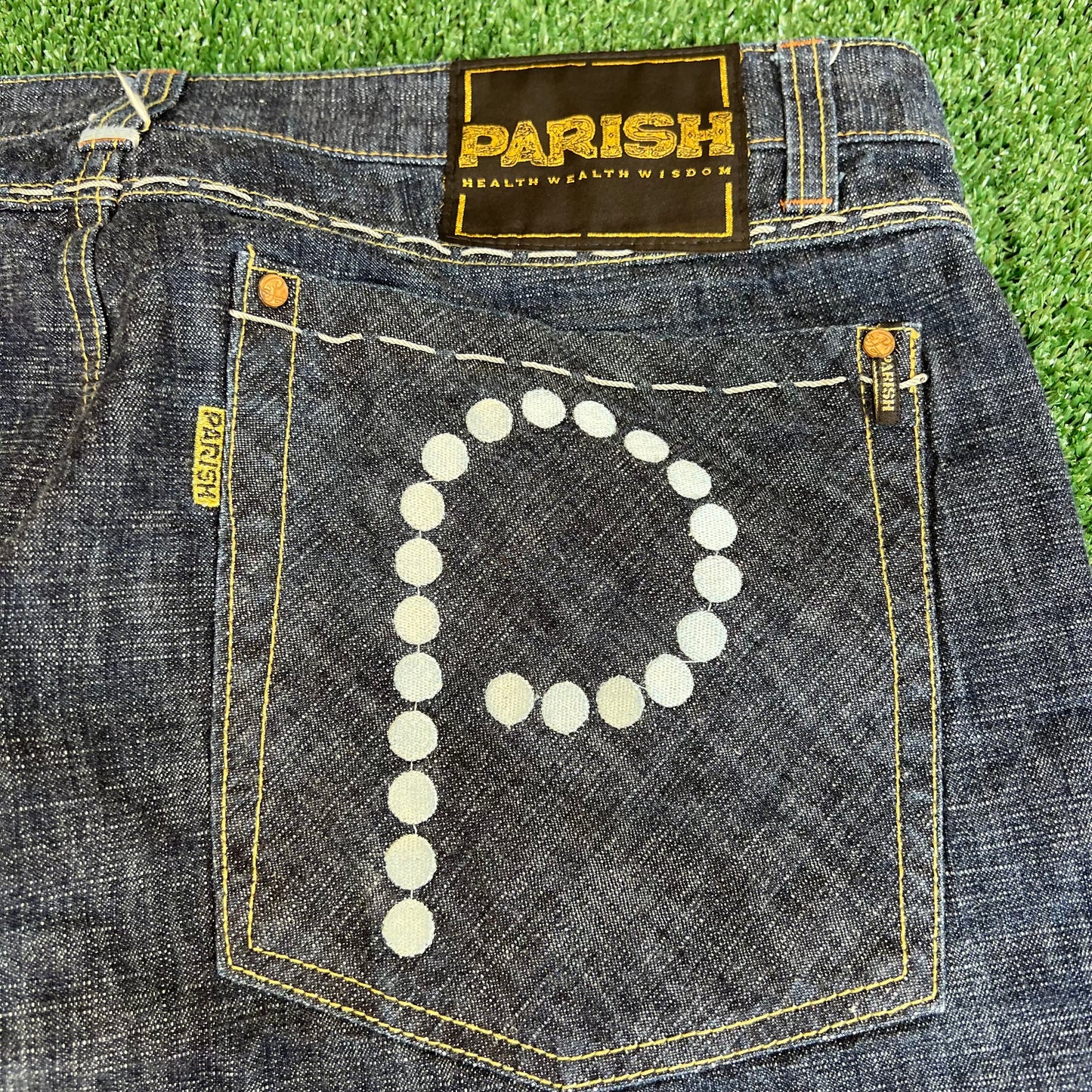 VTG Y2K Men's Parish Wide-Leg Indigo Blue Jeans 40x31" 20" Opens Southpole Style