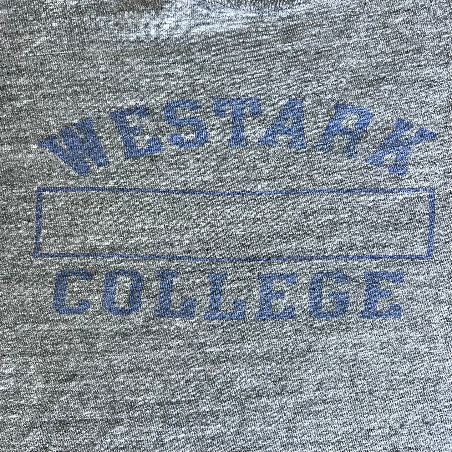 70s Collegiate Pacificgray Westark College Gray T-Shirt Medium 19.5x22"