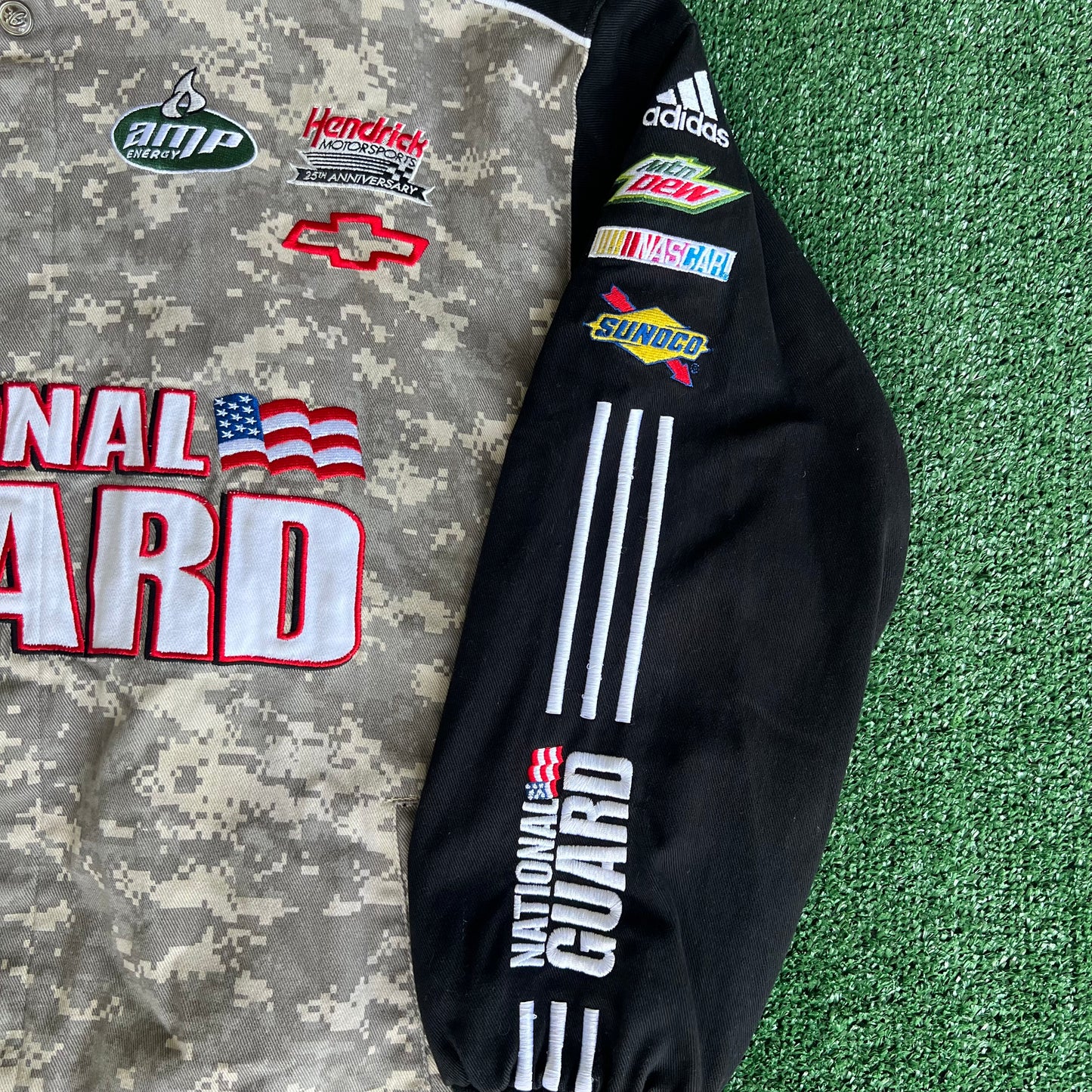 Y2K Chase Nascar Dale Jr. National Guard Digital Camo Jacket XL