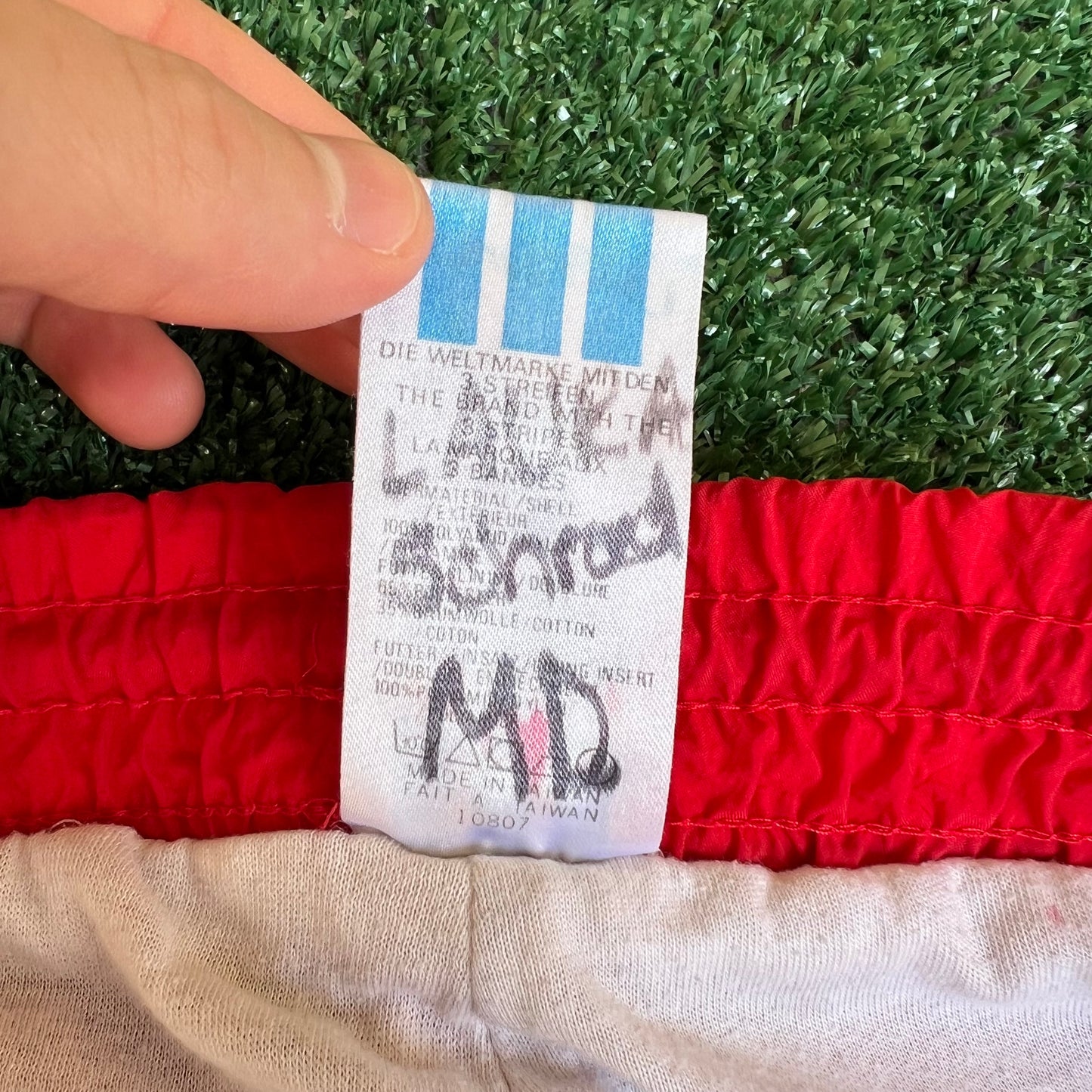 Vintage 90s Men's Adidas Tapered Leg Logo Red White Track Pants Small 32x31"