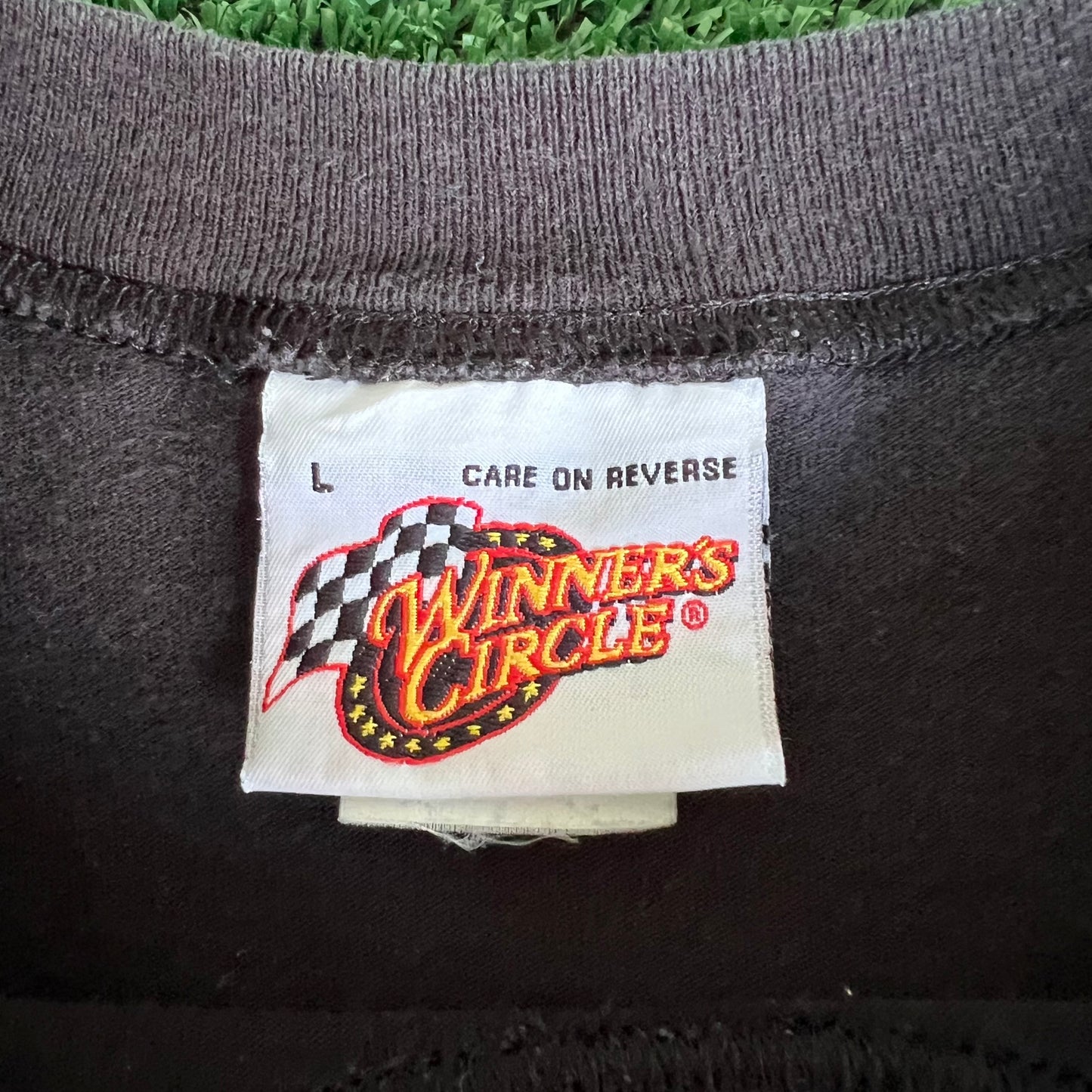 Y2K Winners Circle Dale Earnhardt Sr. Faded Black Long Sleeve T-Shirt - Large