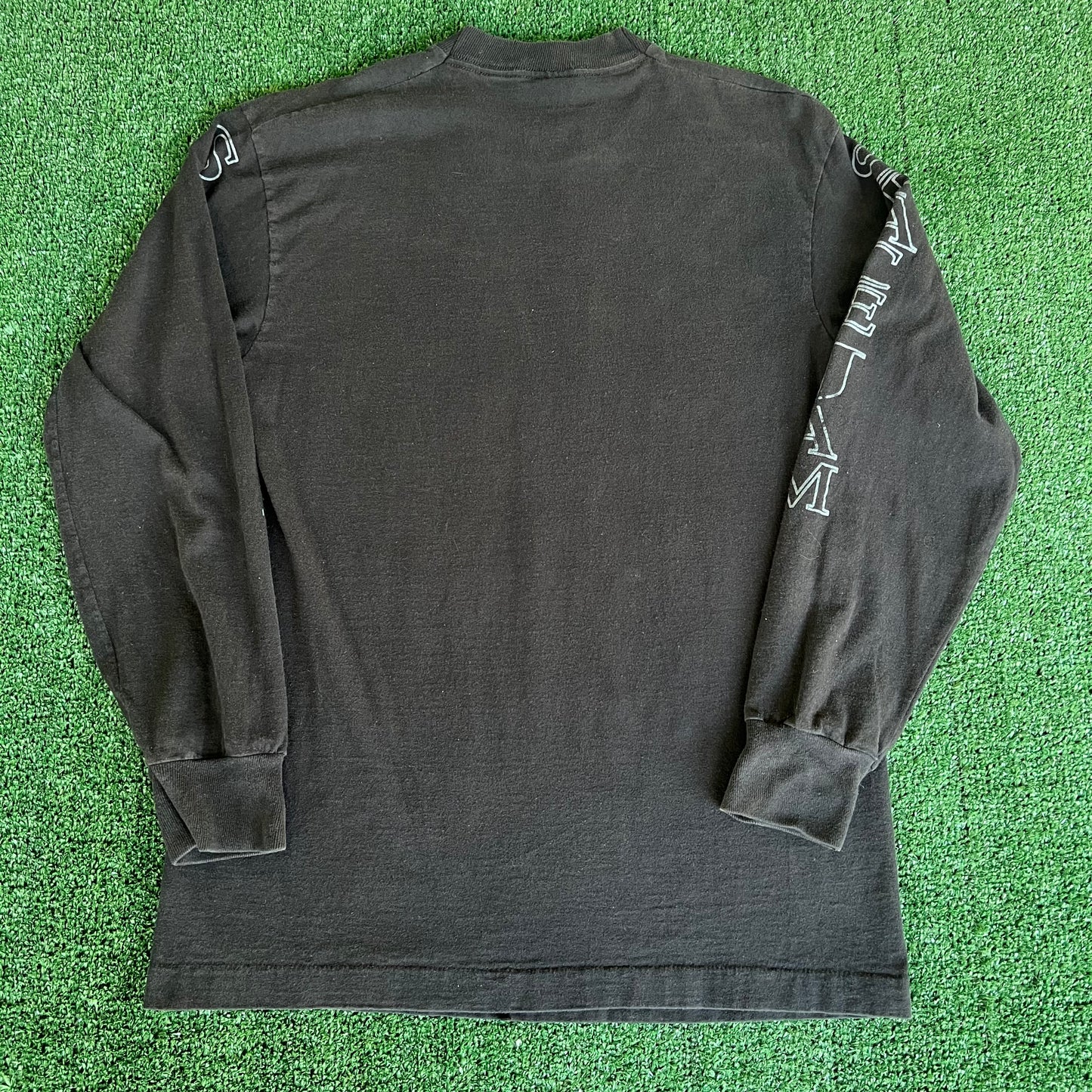 1996 Space Jam Movie Promo Tune Squad Faded Black Long Sleeve T-Shirt - Medium