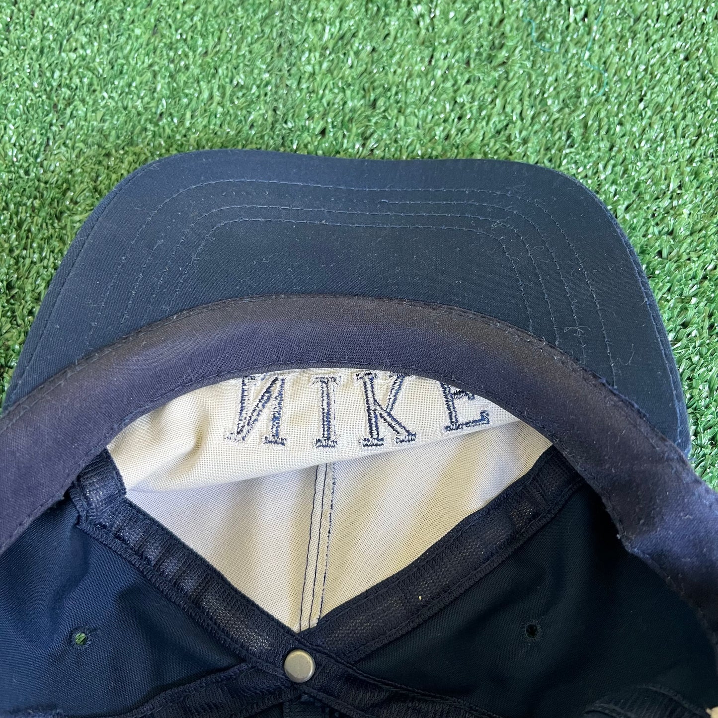 80s Nike Yupoong Navy Blue Low Profile Snapback Hat