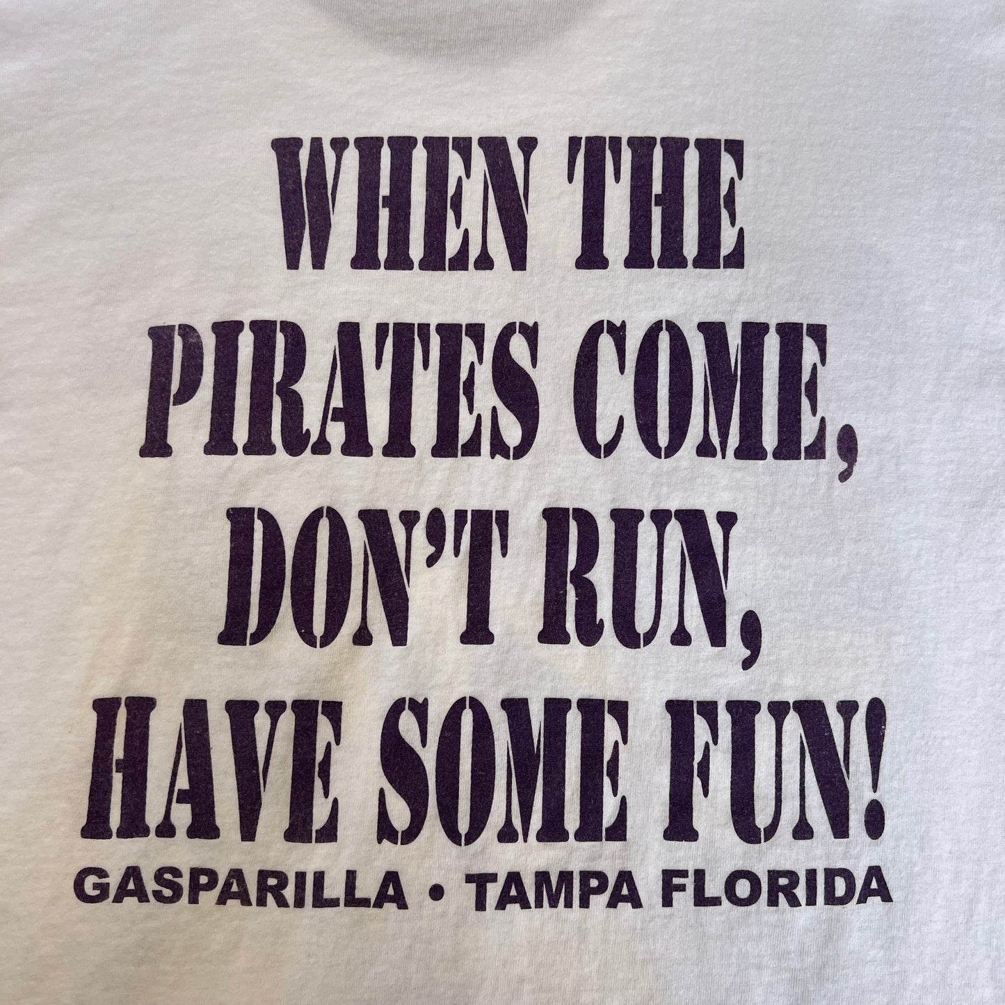Vintage 90s Y2K Men Gasparilla Tampa Bay Looney Tunes Tweety White T-Shirt - Large