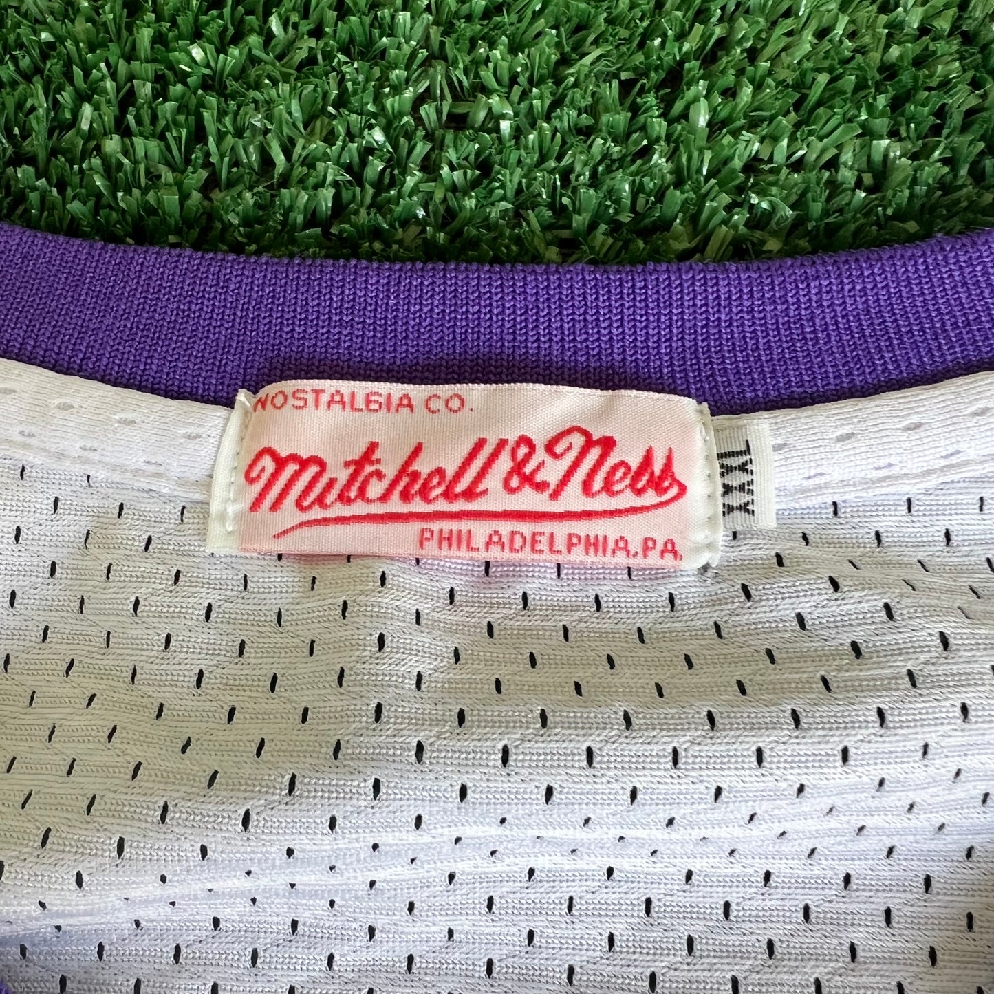 Retro 90s Mitchell & Ness NBA Utah Jazz John Stockton Bootleg White Jersey - 2XL