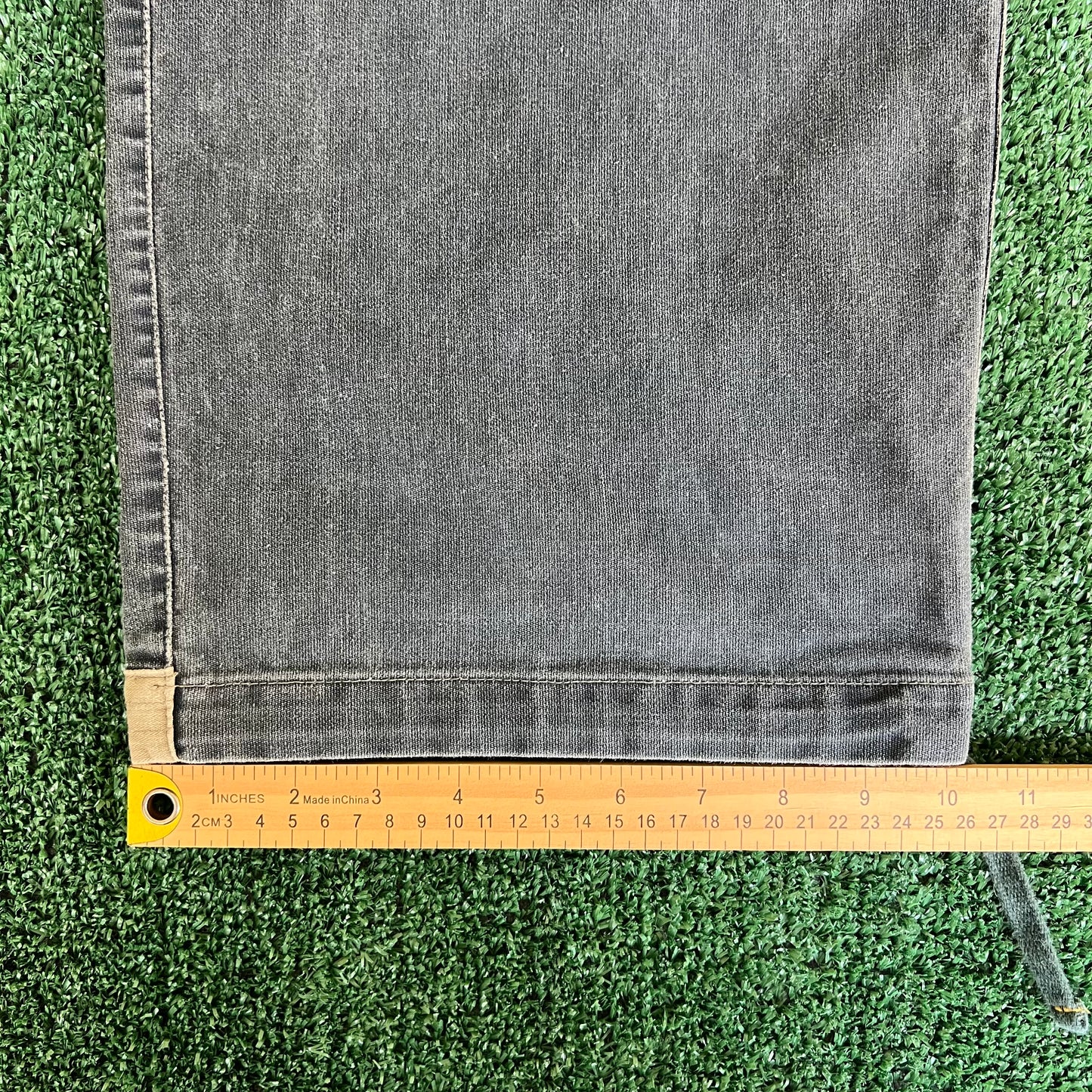 Y2K Wearfirst Gray Baggy Double Knee Canvas Pants - 35x31" 20" Openings