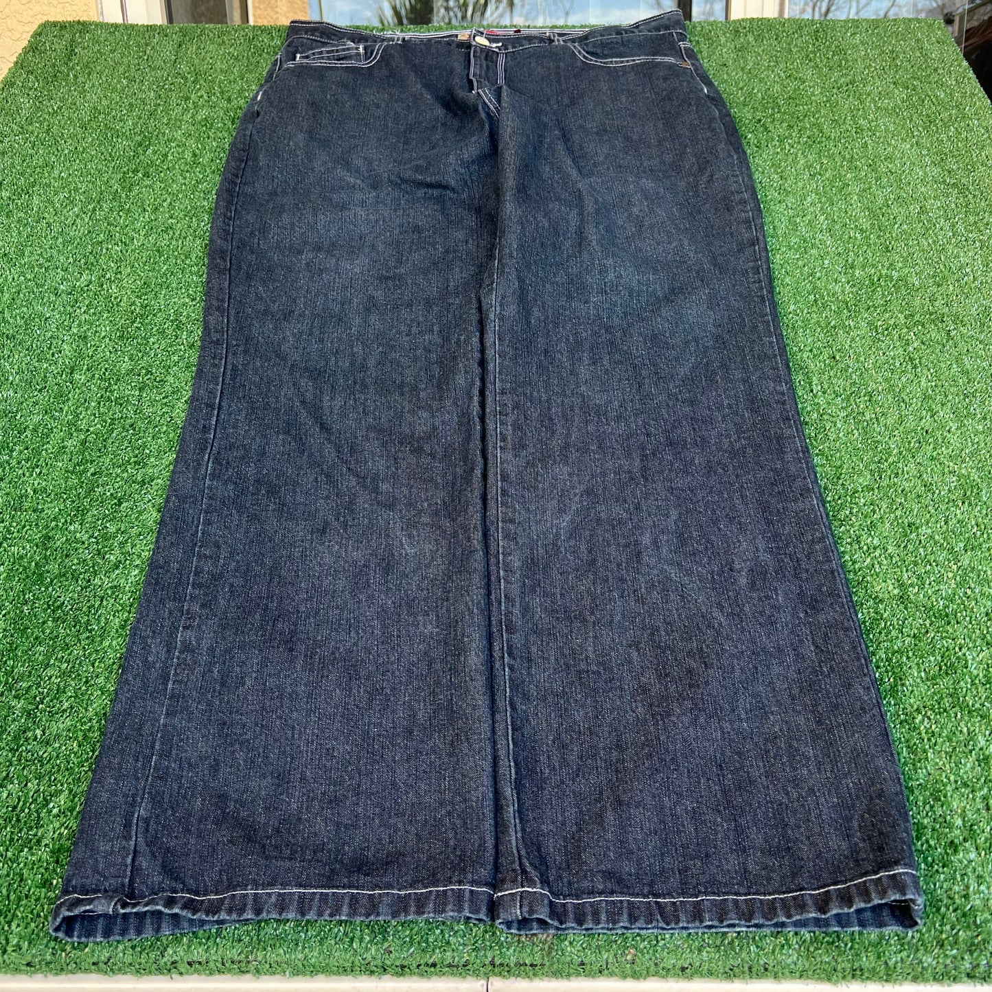 VTG Y2K Willie Esco Baggy Wide-Leg Blue Jeans 42x34" 20" Opens Southpole Style