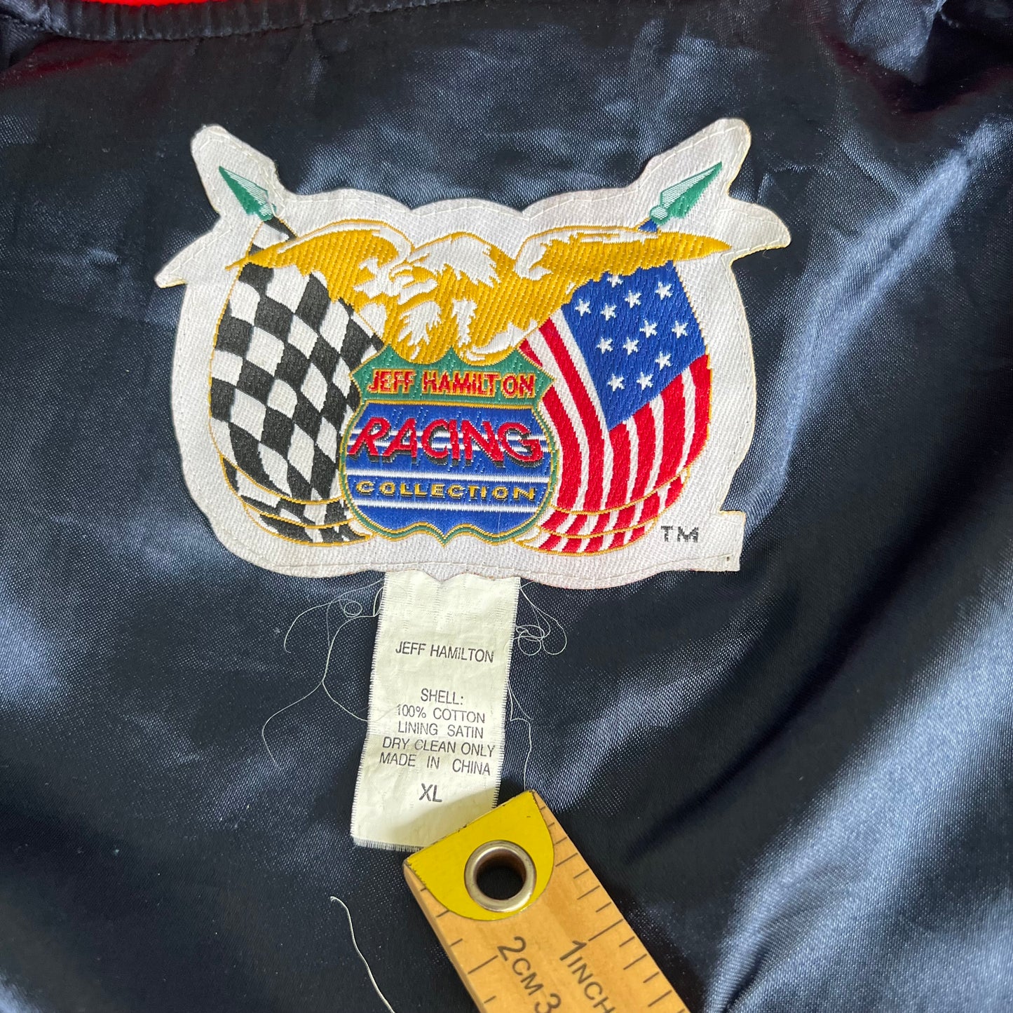 90s Jeff Hamilton Nascar Dale Jarrett Faded Stained Quality Care Jacket - XL