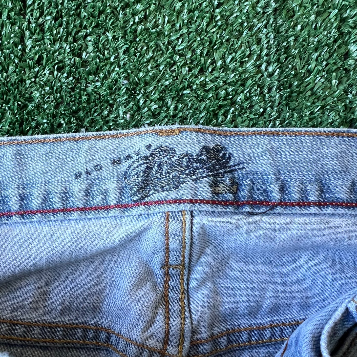 Y2K Old Navy Loose Light Blue Baggy Straight Jeans - 36x30" 19" Open Southpole