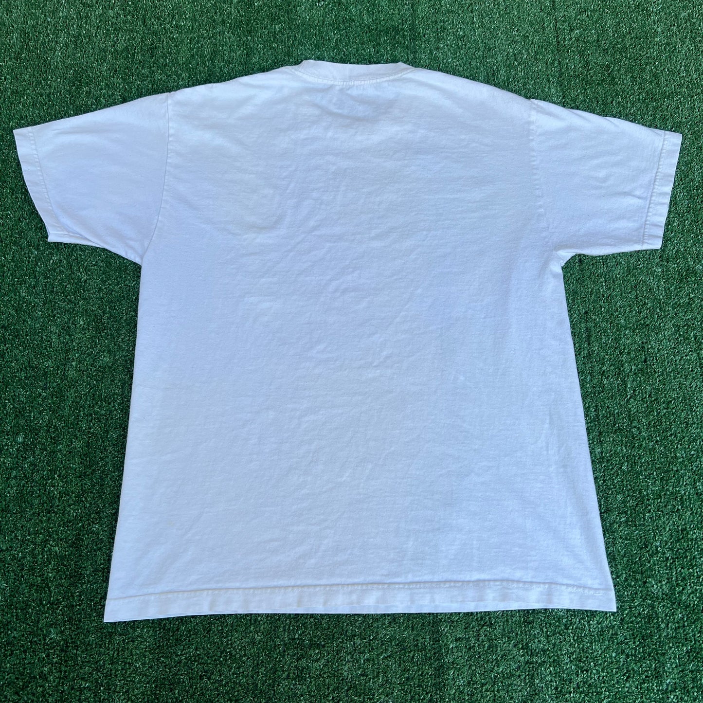 Vintage Y2K Men's Anchor Blue DJ Tribal Star Headphones White T-Shirt - Large