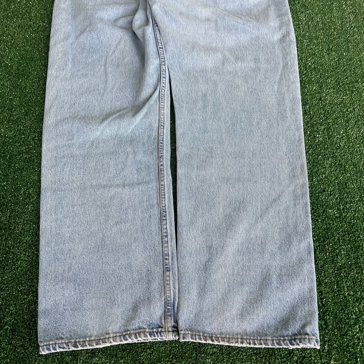 90s Levi's 501 Center Patch Button Fly Light Blue USA Jeans - 41x31"
