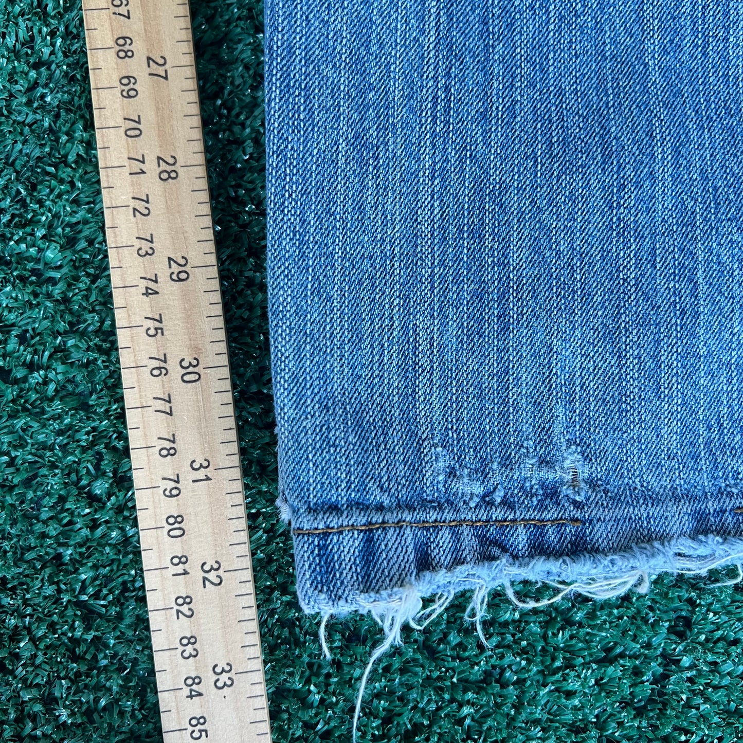 Y2K Surplus Eagle Wide-Leg Baggy Blue Jeans - 34x32.5" 20" Opens
