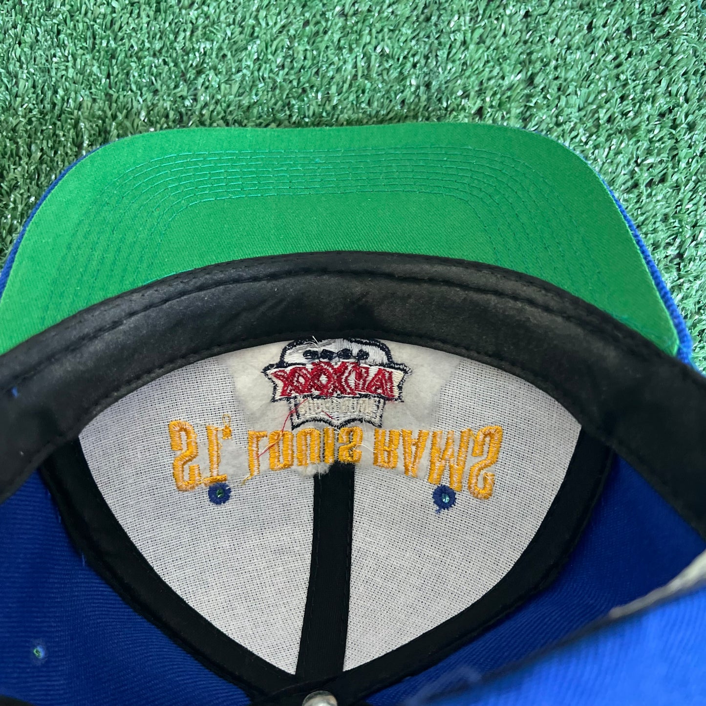 2000 NFL St. Louis Rams Super Champions Blue Snapback Hat