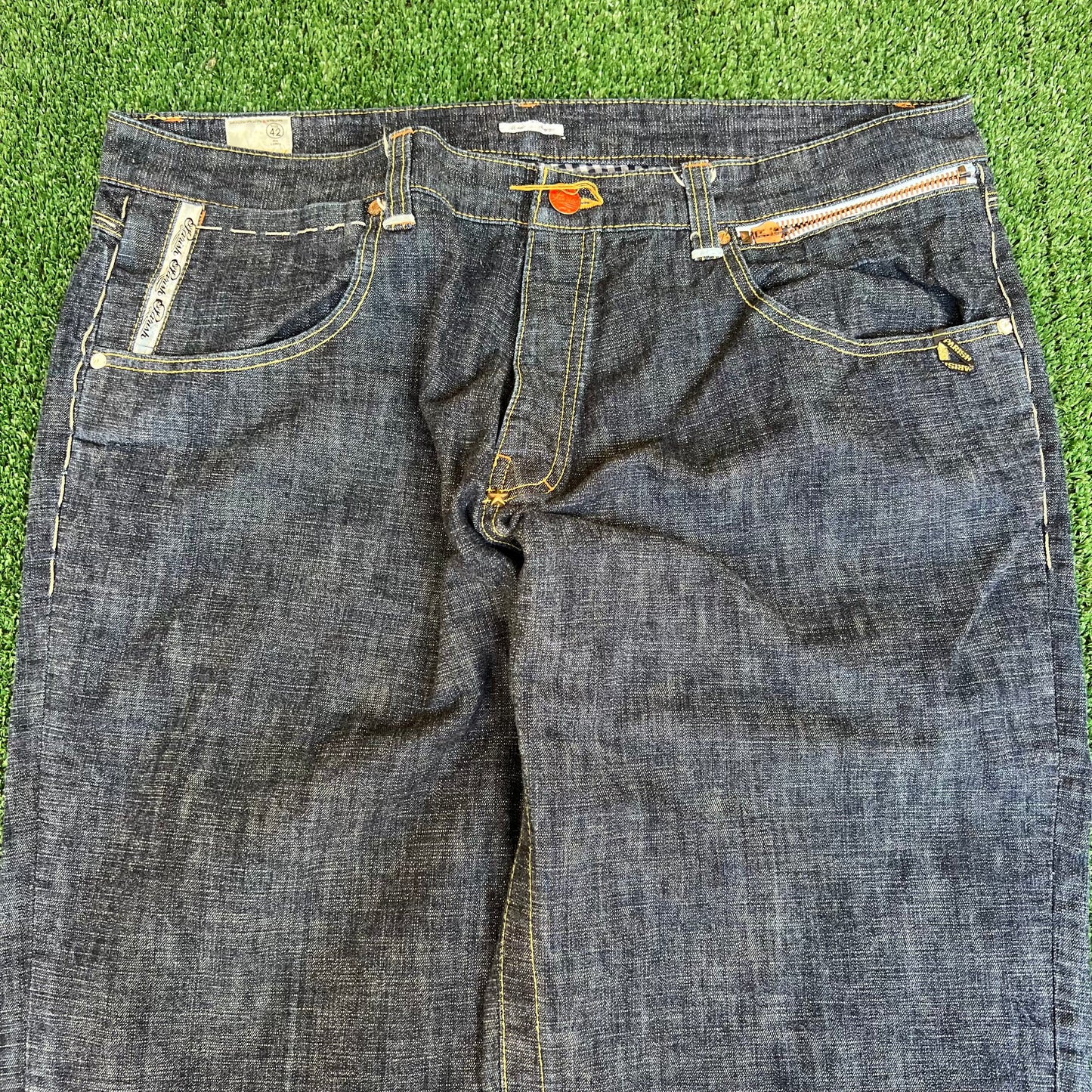VTG Y2K Men's Parish Wide-Leg Indigo Blue Jeans 40x31" 20" Opens Southpole Style