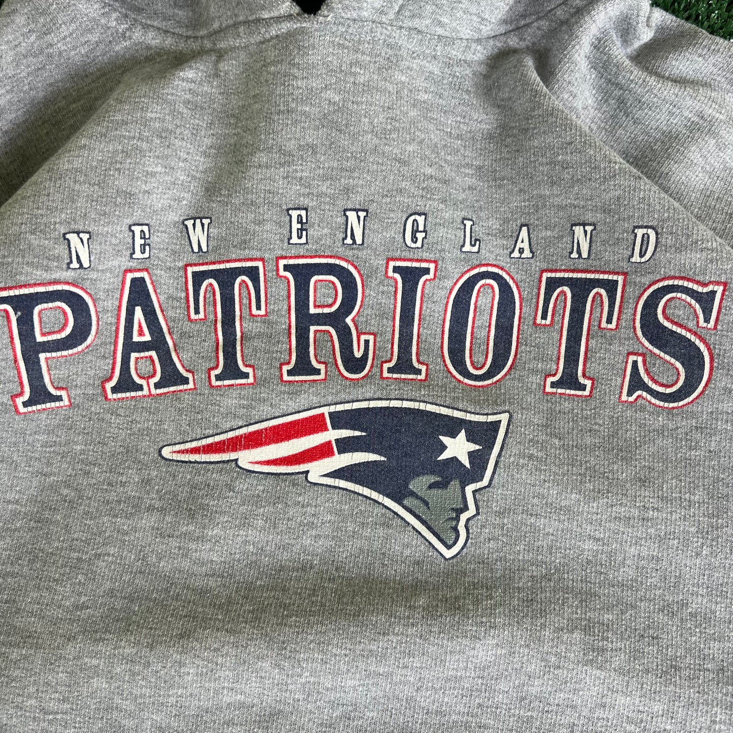 Y2K NFL New England Patriots Gray Boxy Hoodie - XL